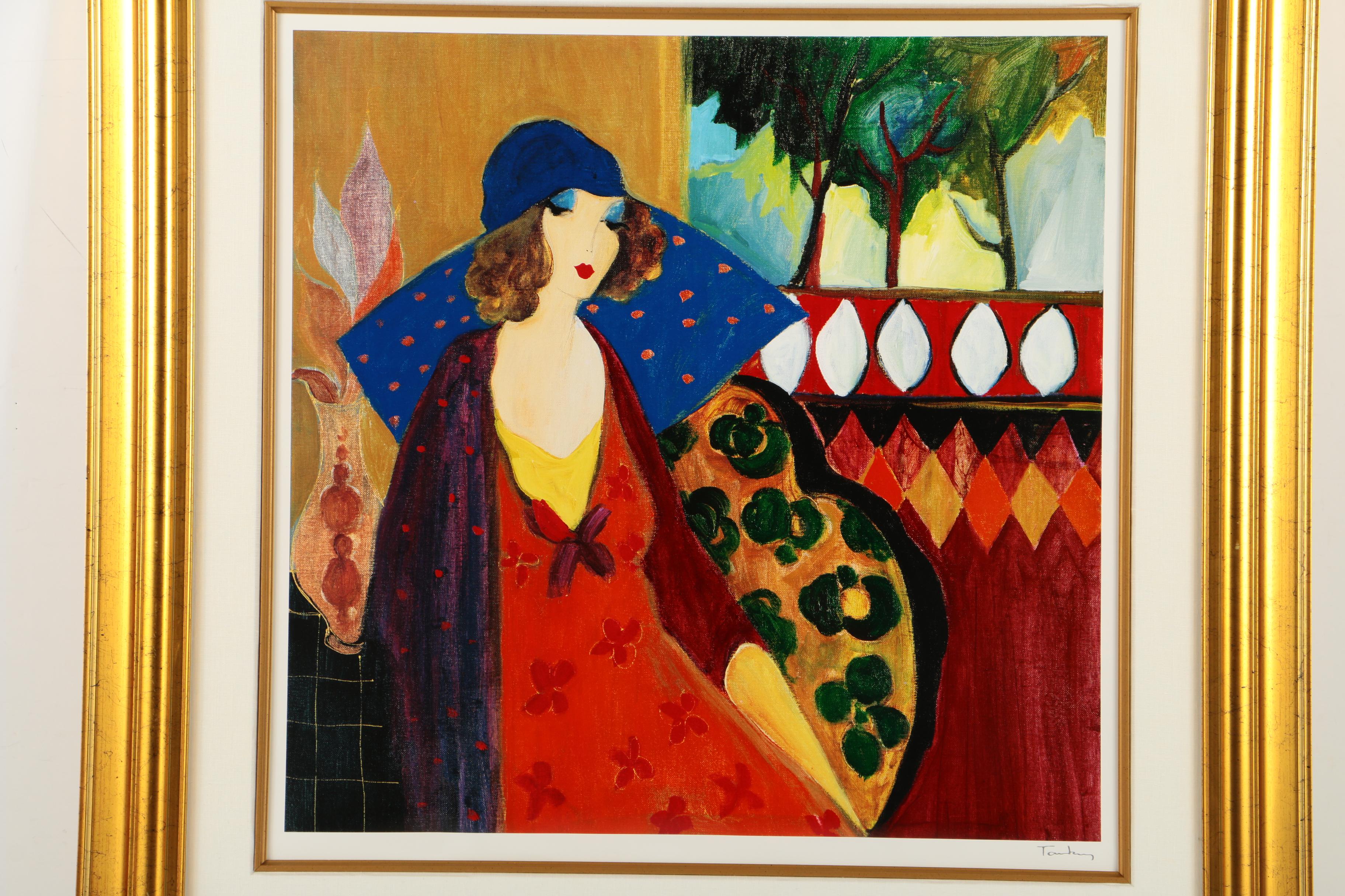 Seriolithograph After Itzchak Tarkay "Indigo Chapeau"