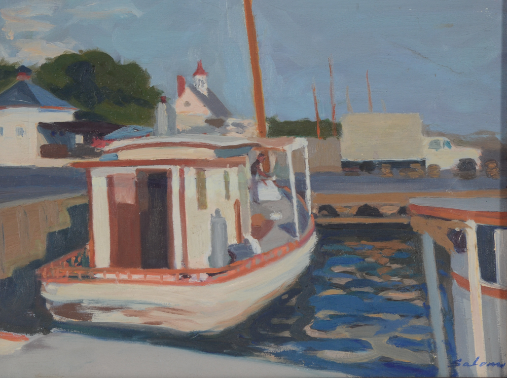 Anna Salom Oil Painting on Canvas "Maine Avenue Dock"