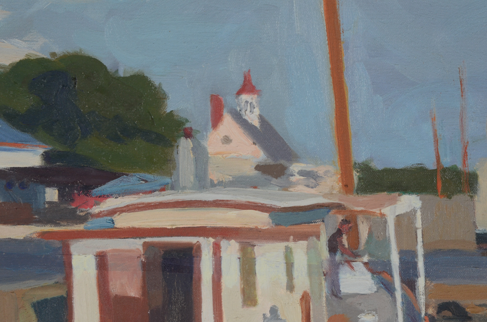 Anna Salom Oil Painting on Canvas "Maine Avenue Dock"