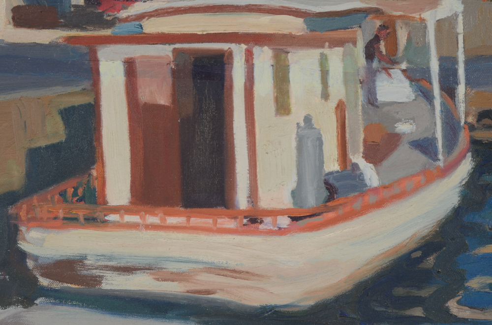 Anna Salom Oil Painting on Canvas "Maine Avenue Dock"