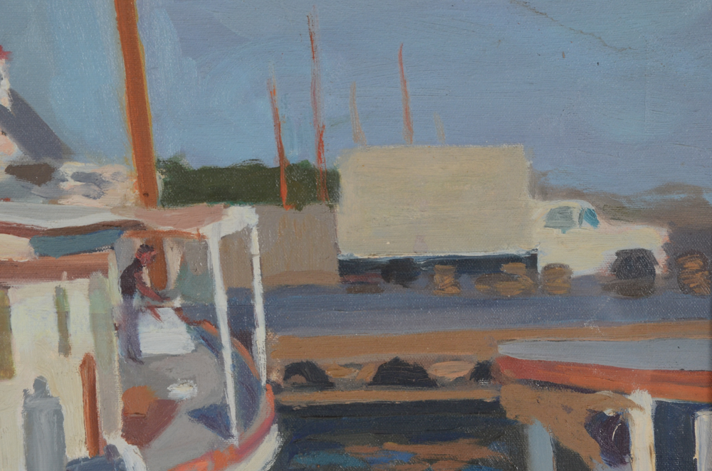 Anna Salom Oil Painting on Canvas "Maine Avenue Dock"