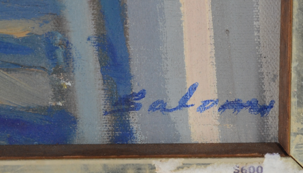 Anna Salom Oil Painting on Canvas "Maine Avenue Dock"