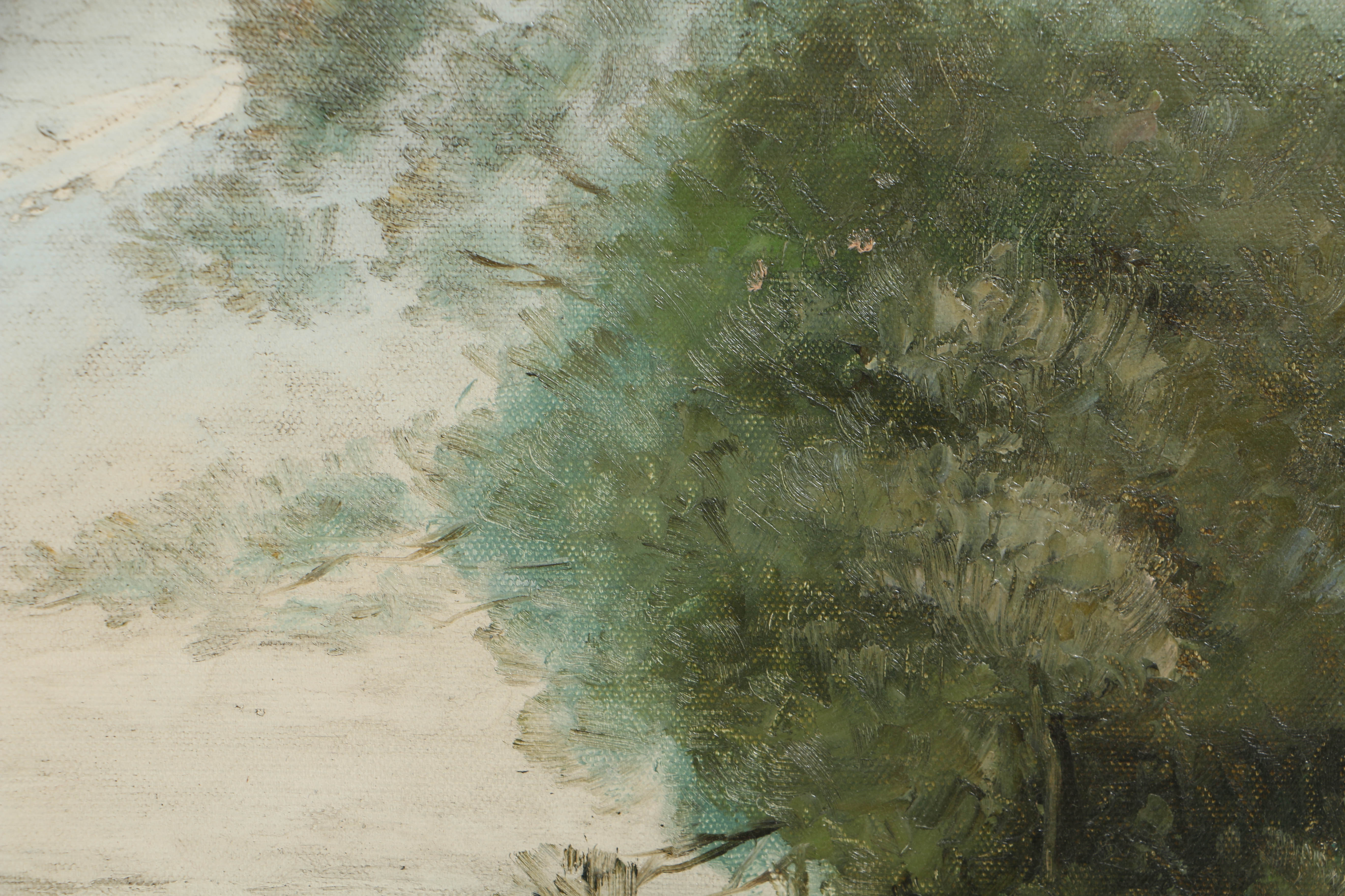 L. Stephano Oil Painting on Canvas of Impressionistic Landscape