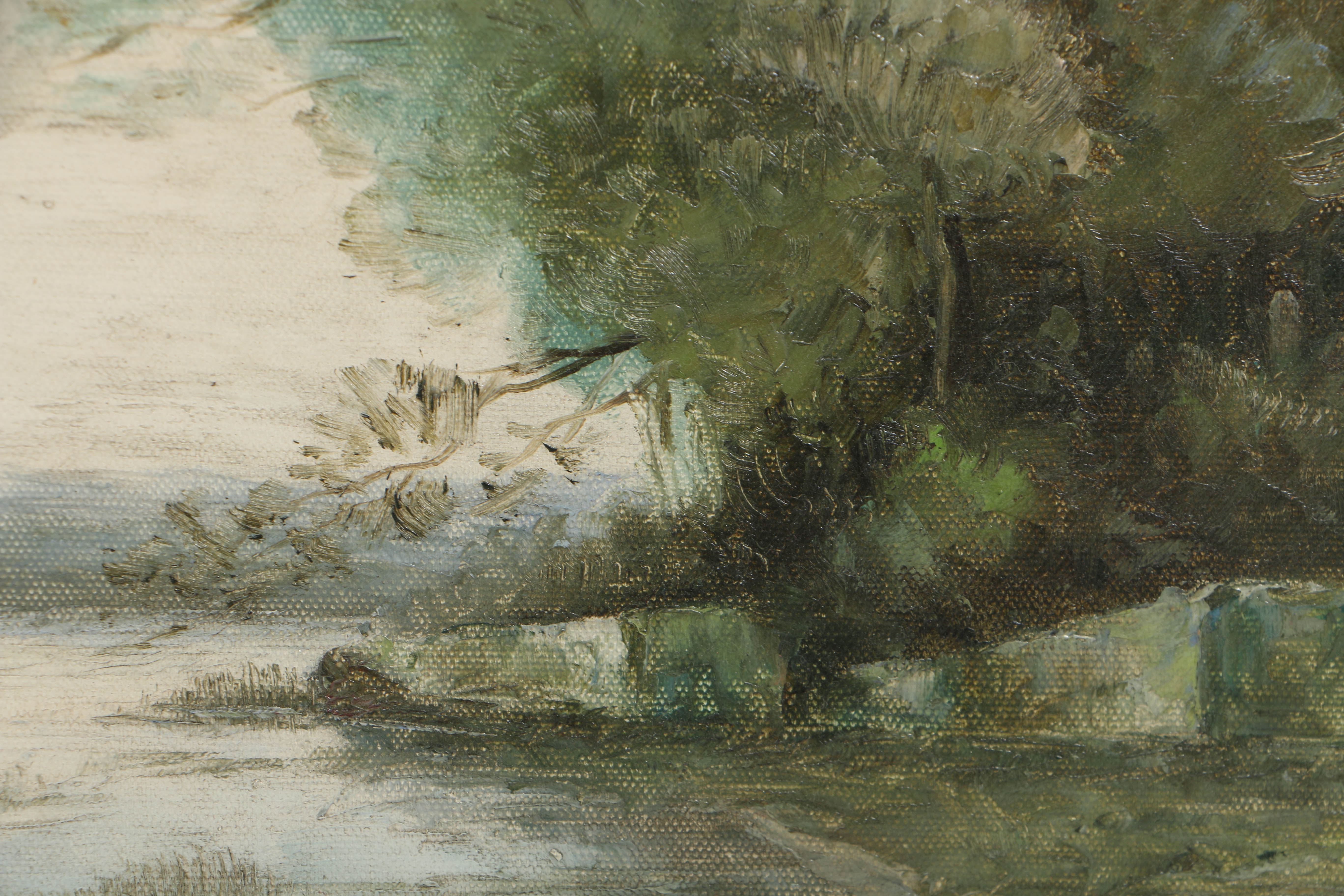 L. Stephano Oil Painting on Canvas of Impressionistic Landscape