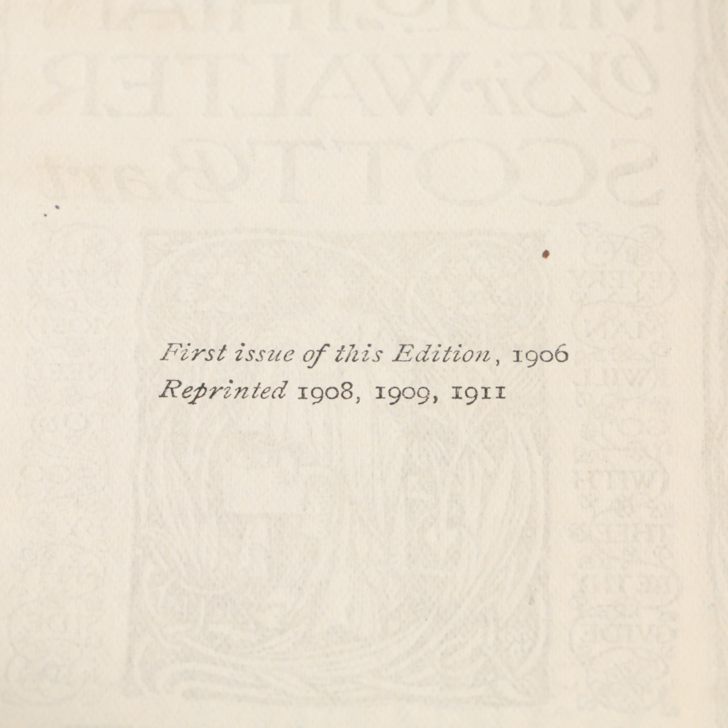 Antique Books Including 1911 Everyman's Library "The Heart of Mid-Lothian"