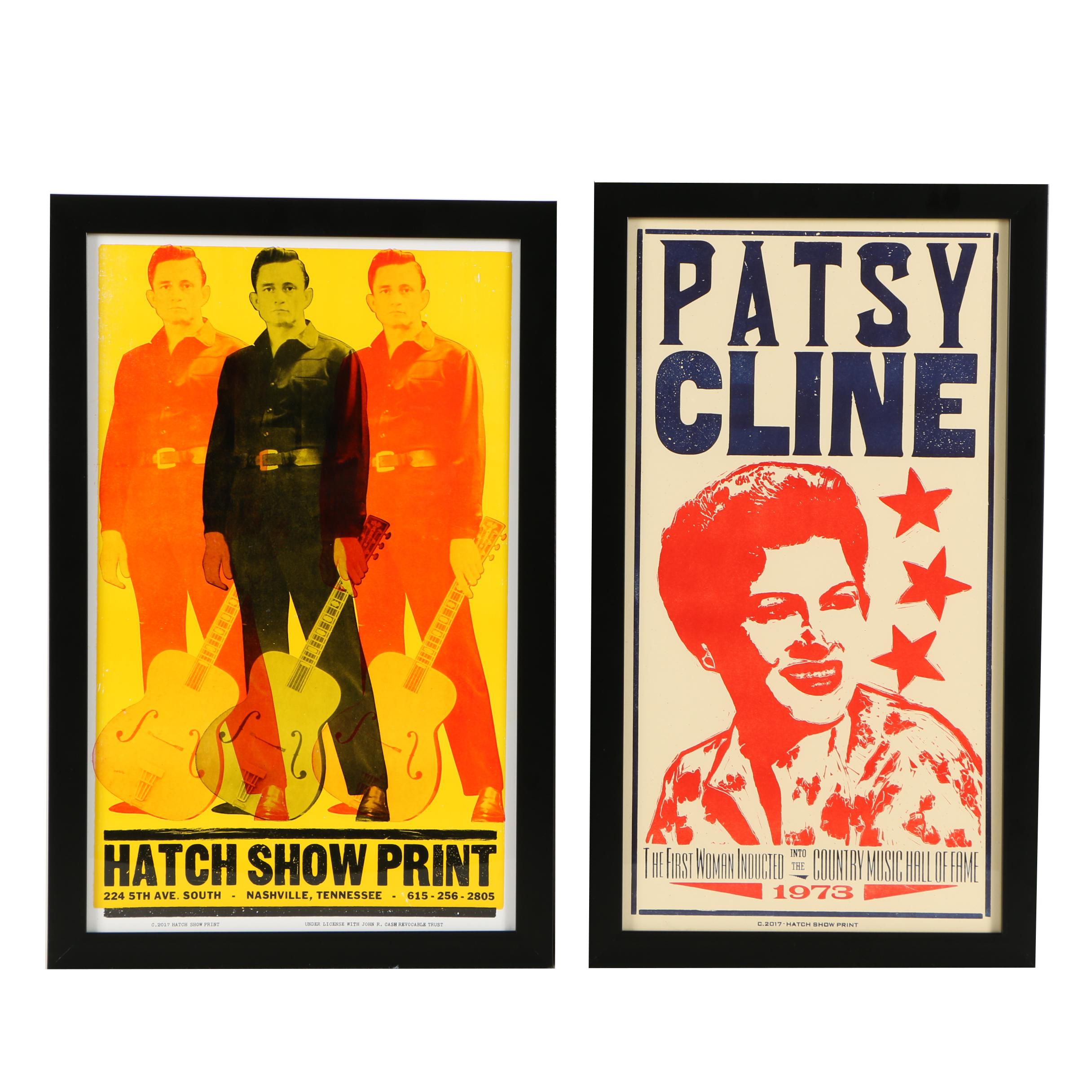 Hatch Show Print Posters Featuring Johnny Cash and Patsy Cline