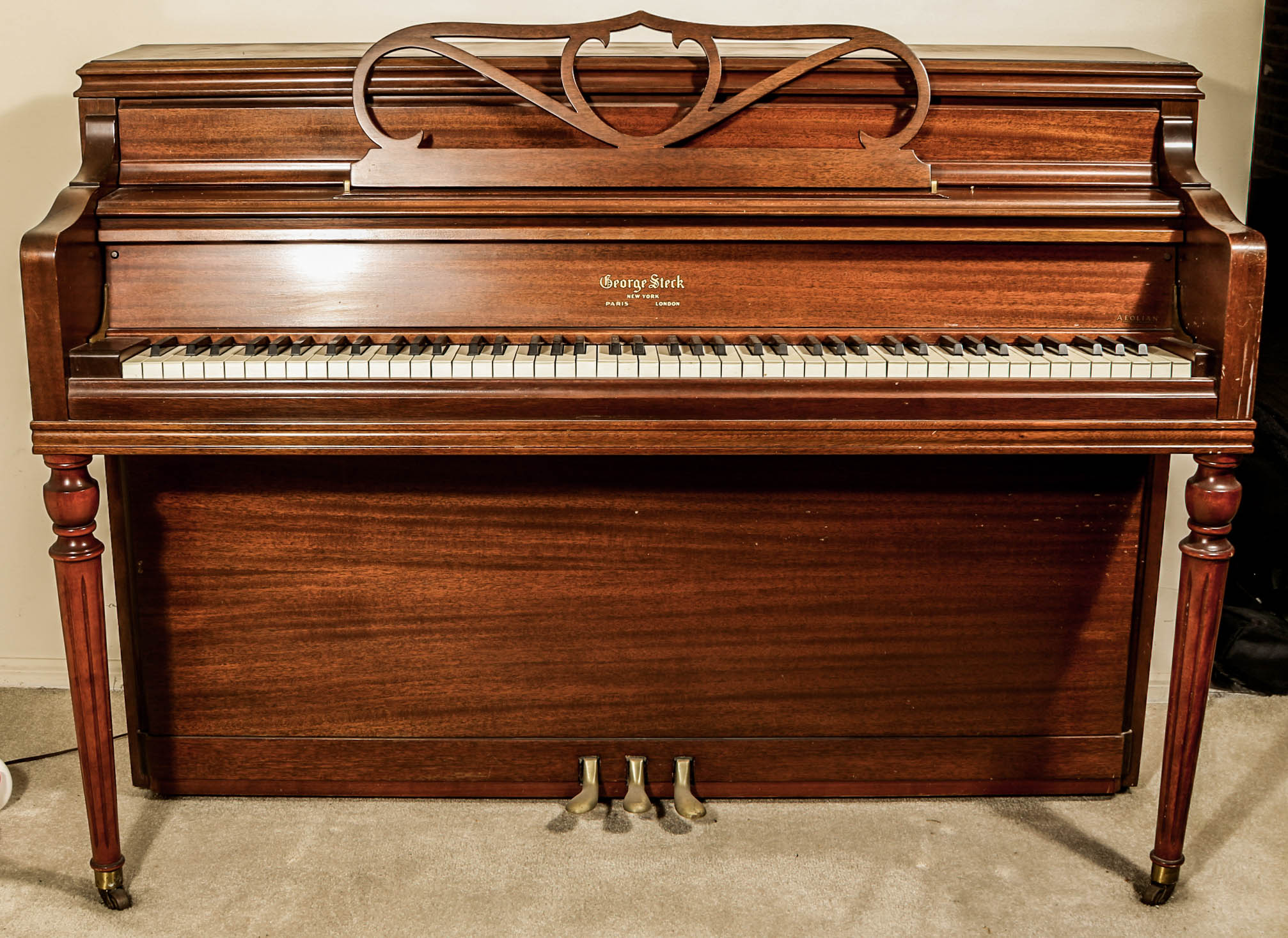 Vintage Aeolian George Steck Upright Piano