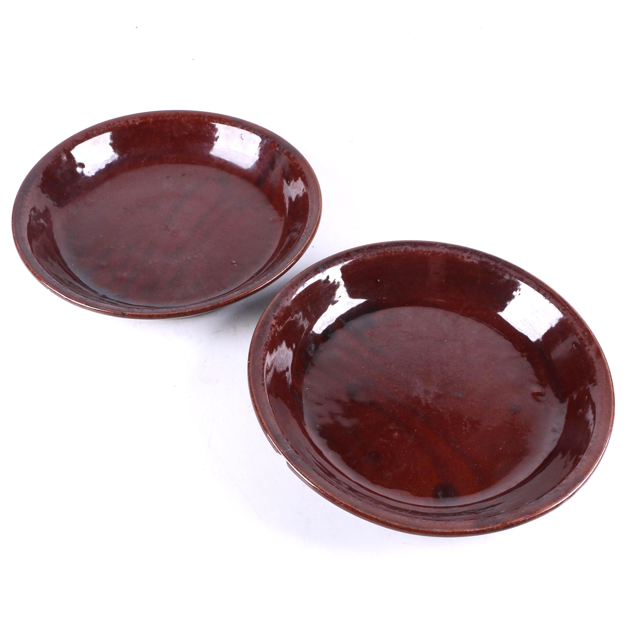 Vintage Marcrest "Daisy Dot" Brown Stoneware Pie Dishes