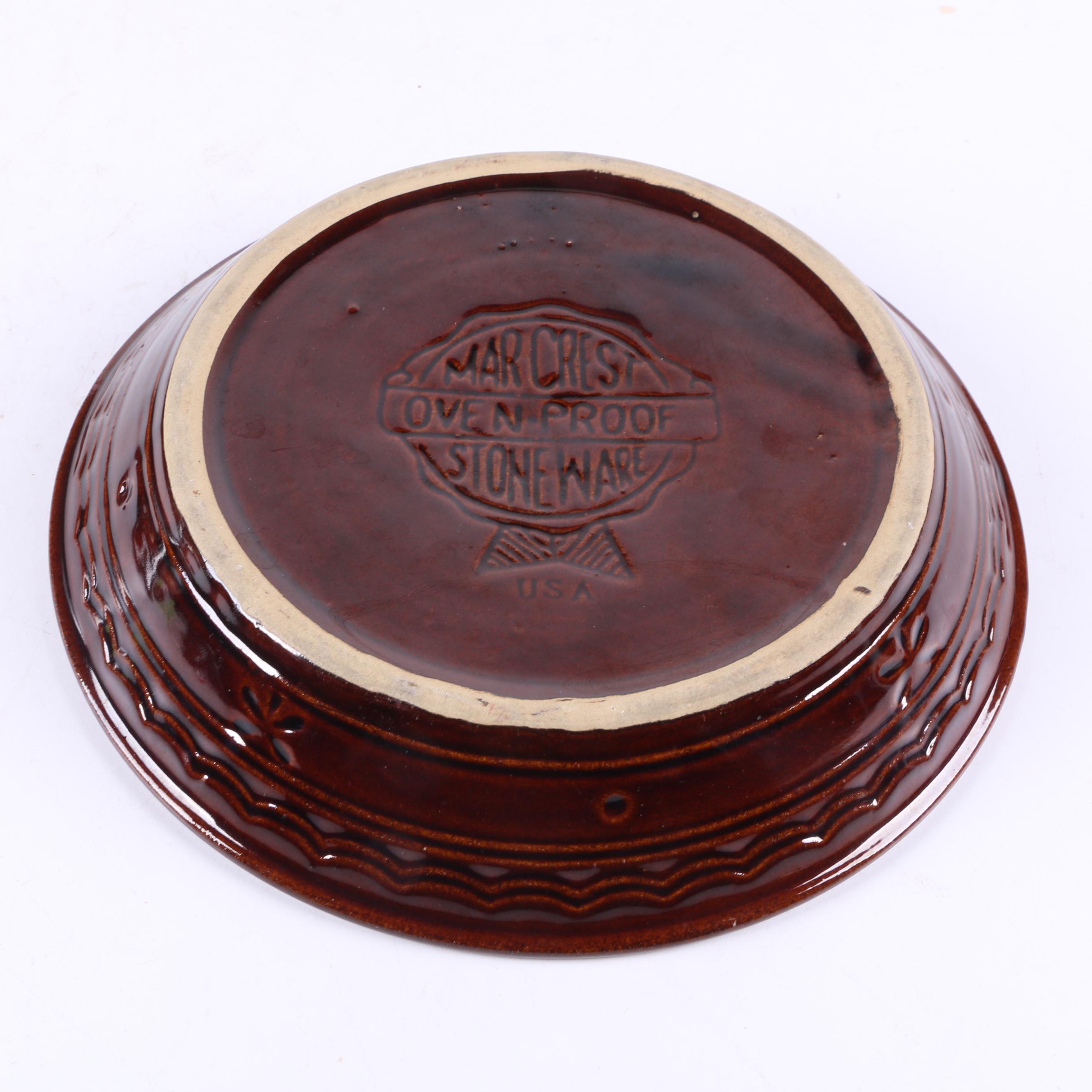 Vintage Marcrest "Daisy Dot" Brown Stoneware Pie Dishes