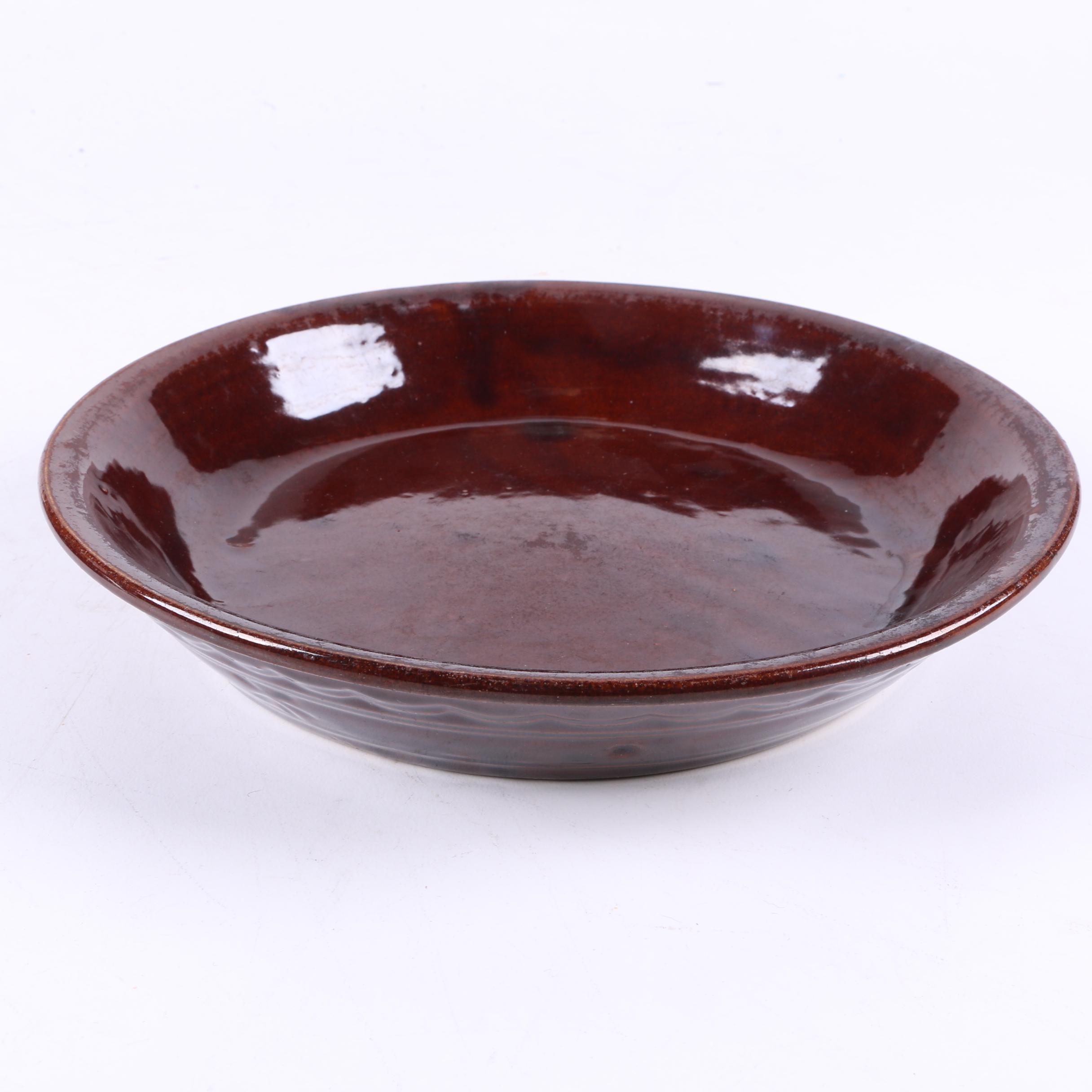 Vintage Marcrest "Daisy Dot" Brown Stoneware Pie Dishes