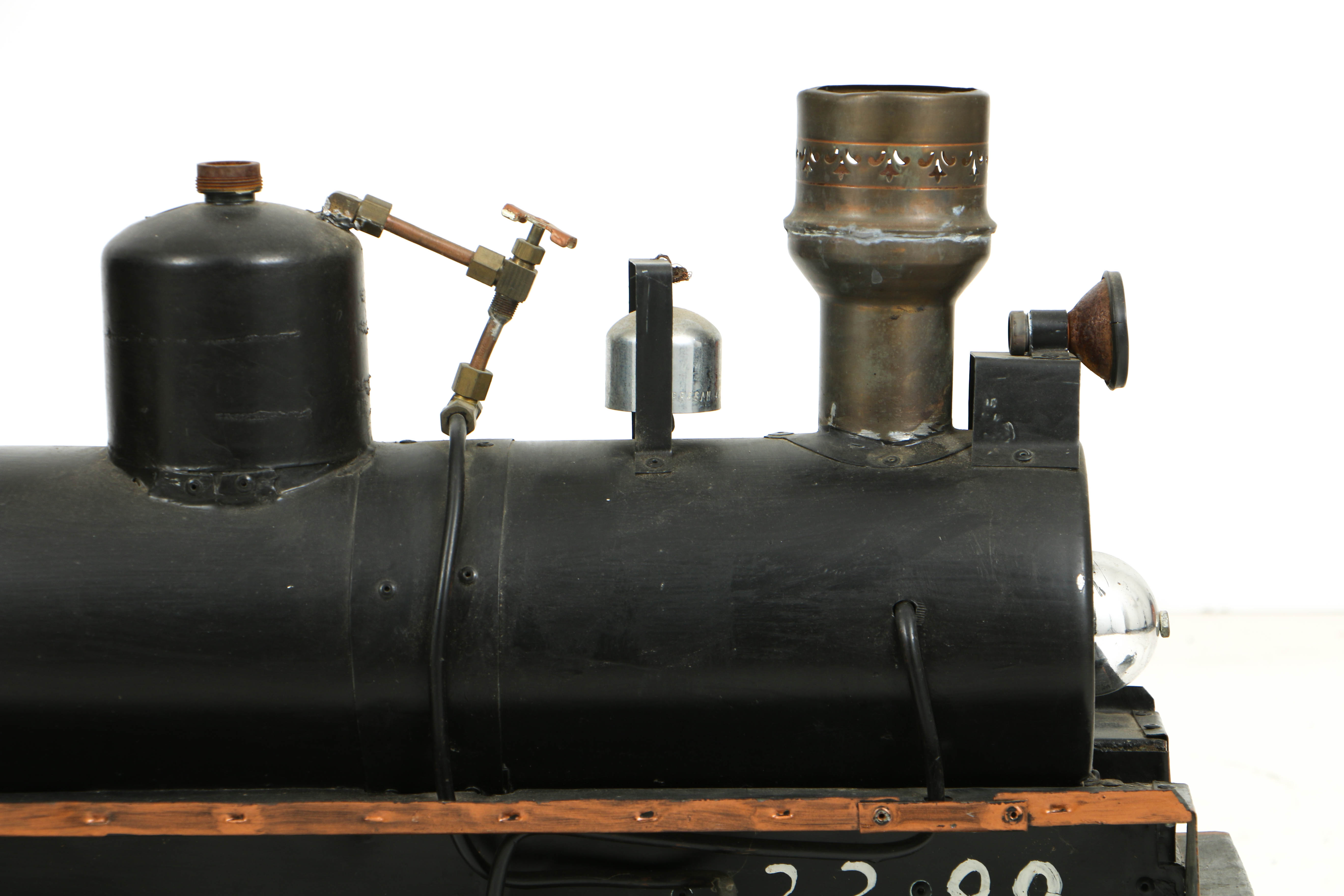 Vintage Hand-Built Live Steam Locomotive Model of Large Scale with Track