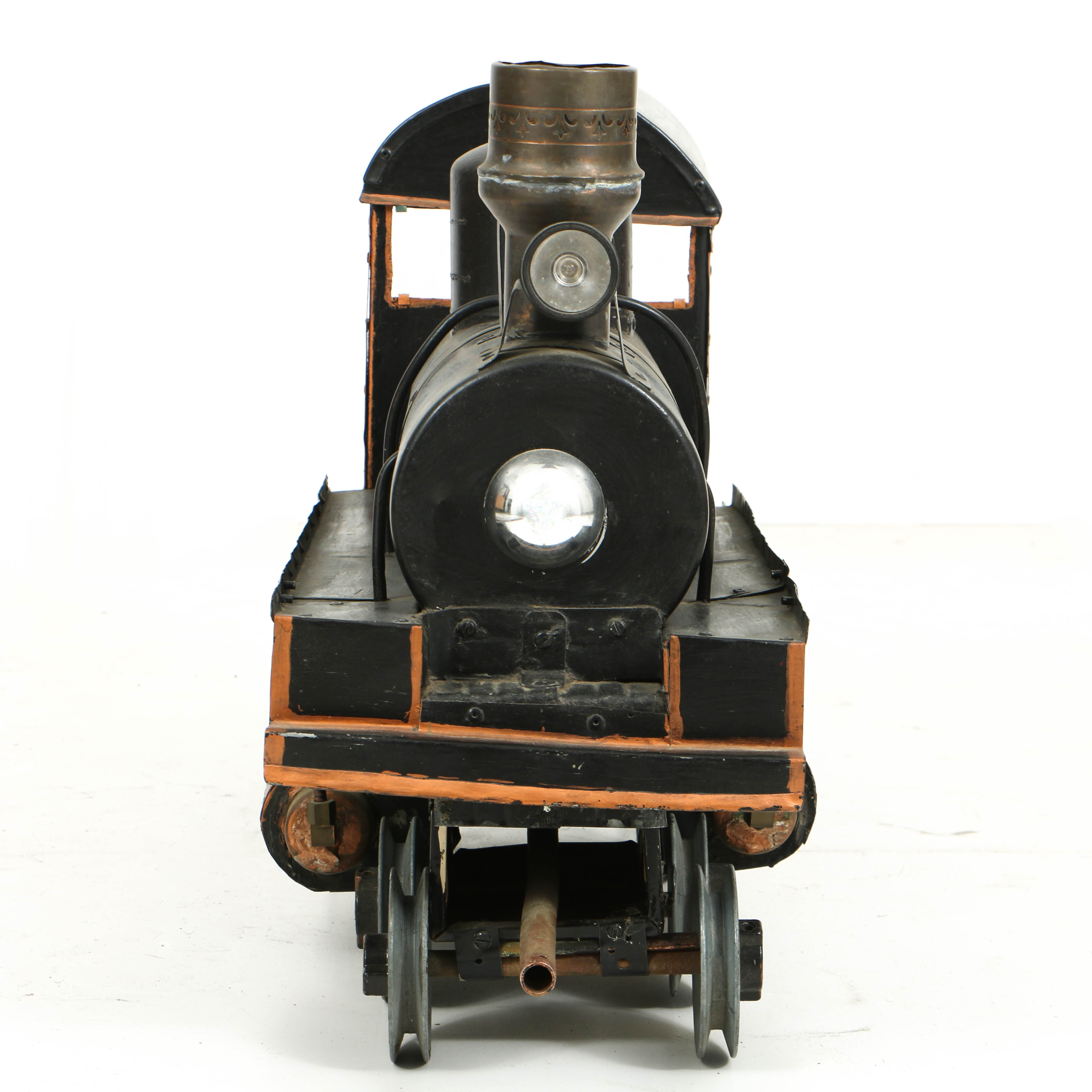 Vintage Hand-Built Live Steam Locomotive Model of Large Scale with Track