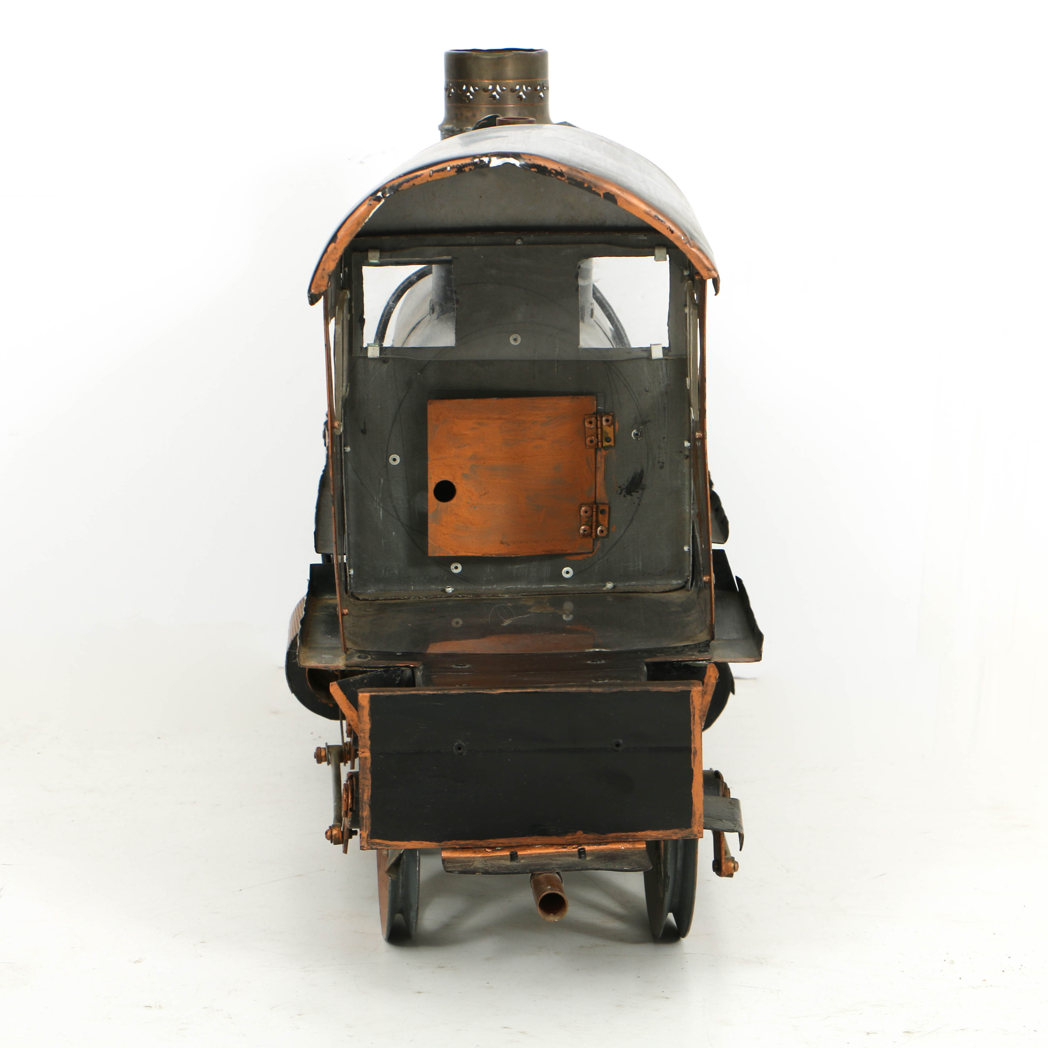 Vintage Hand-Built Live Steam Locomotive Model of Large Scale with Track