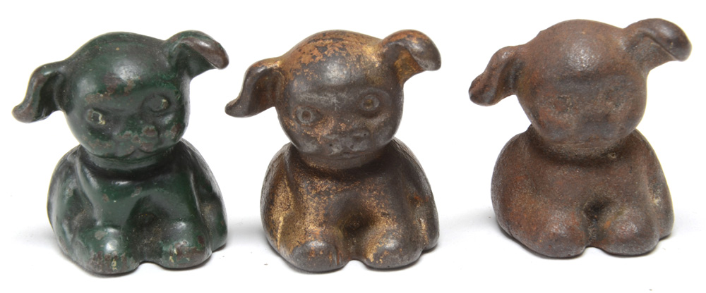 Vintage Griswold Hubley Style Puppy Papeweights