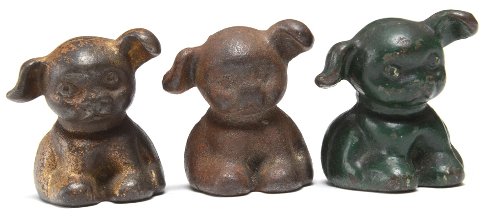 Vintage Griswold Hubley Style Puppy Papeweights