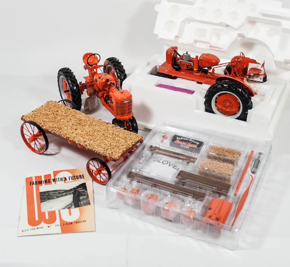 Allis-Chalmers 2-plow Tractor and Halloween Tractor/Wagon Die Cast Replicas