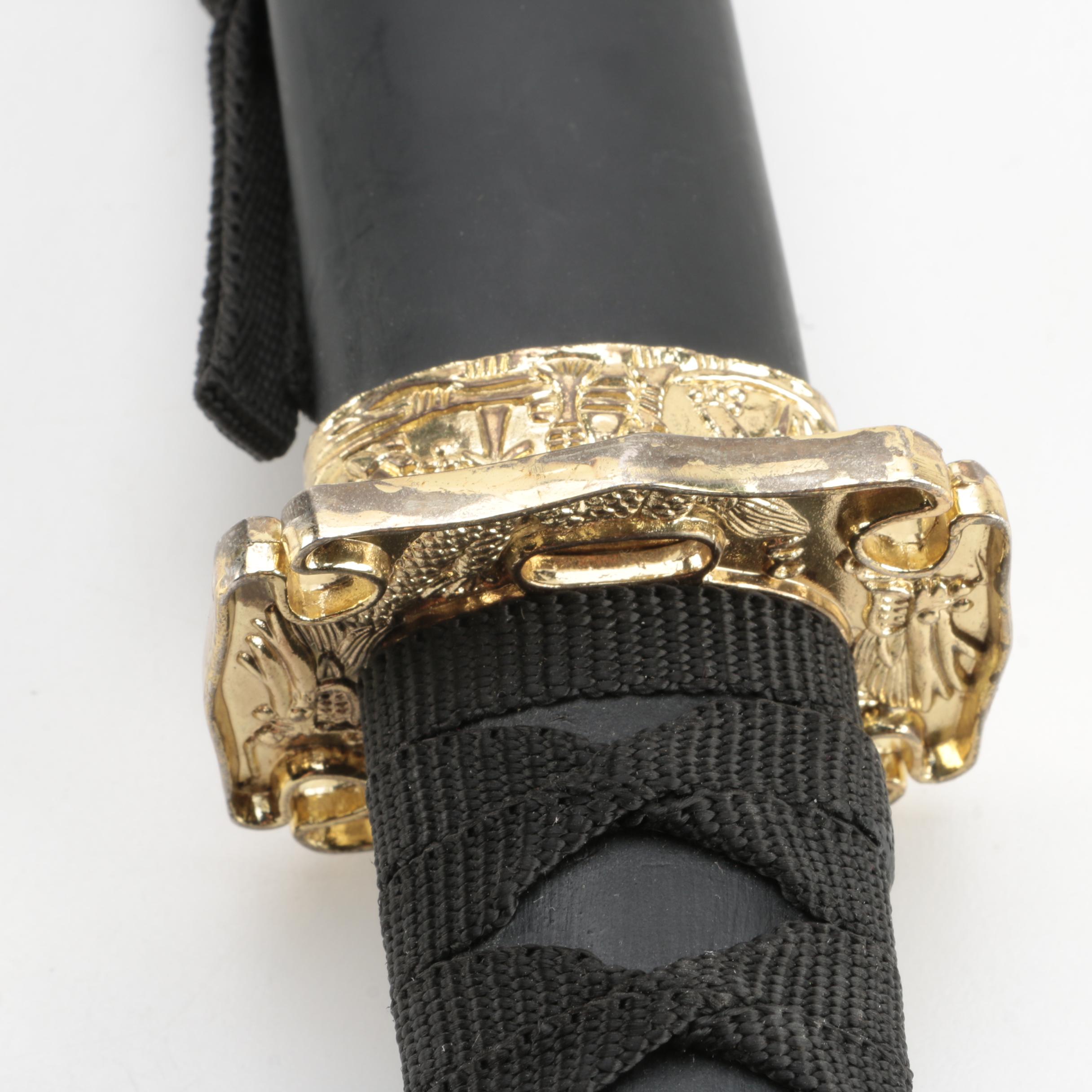 Daishō Swords on Black Wooden Stand