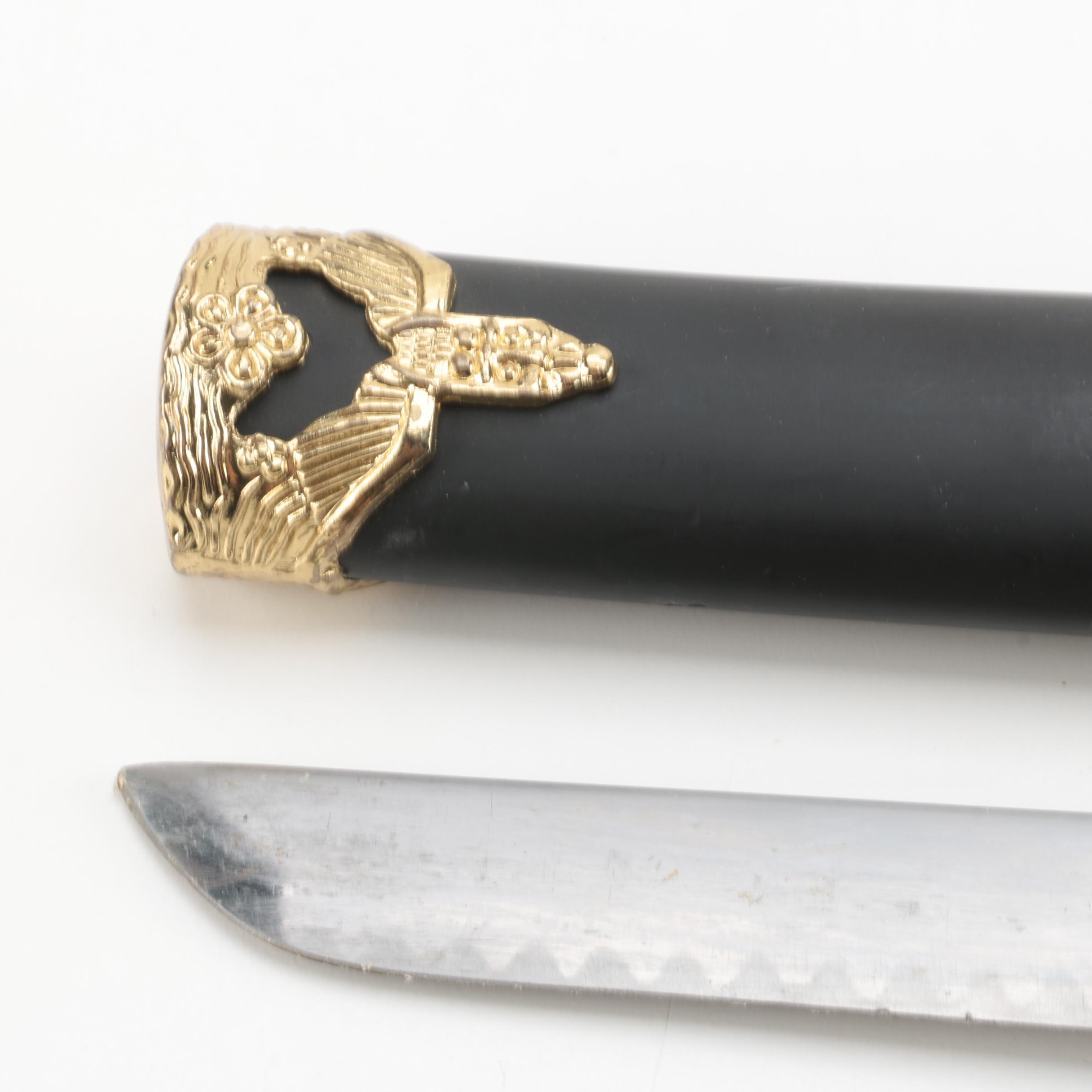 Daishō Swords on Black Wooden Stand