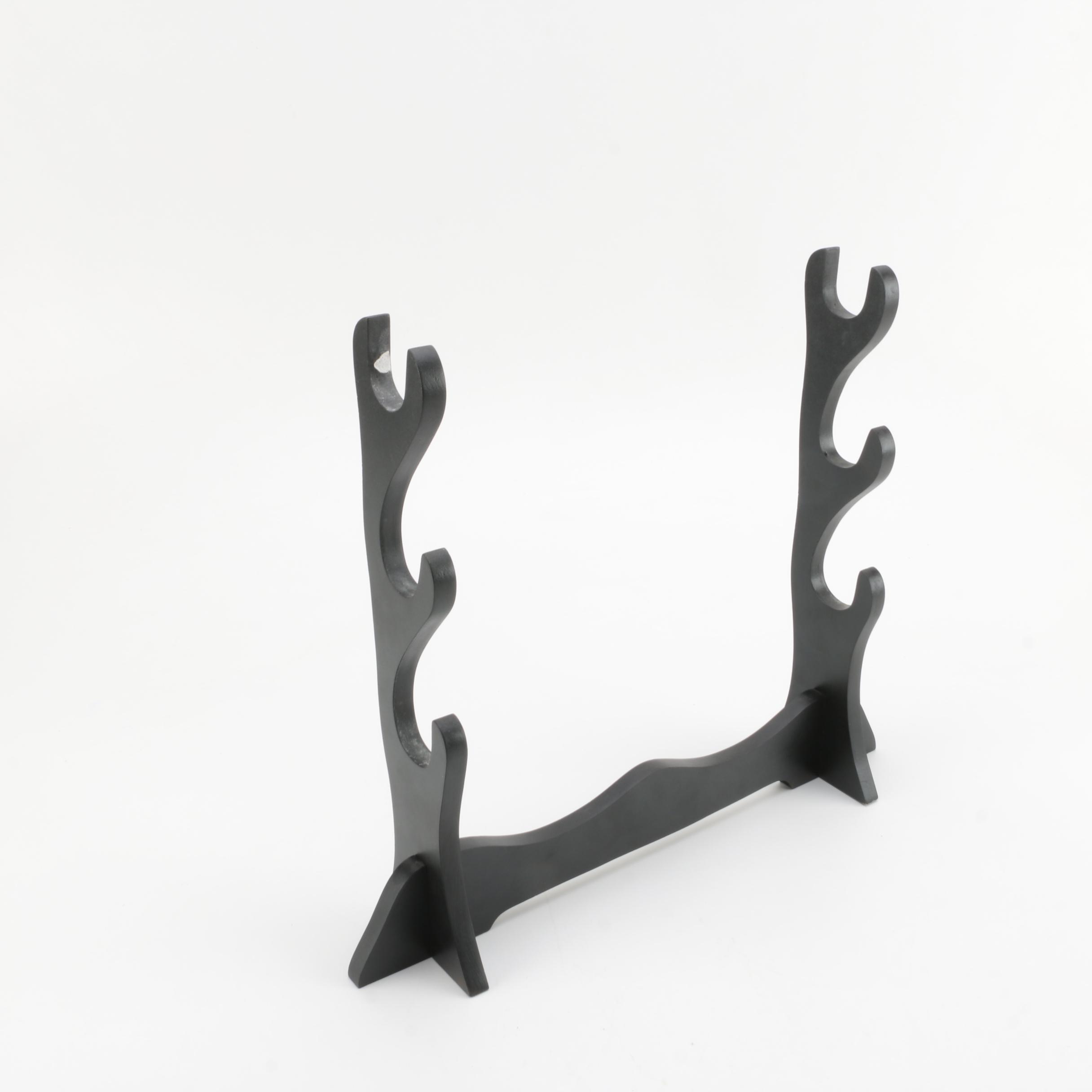 Daishō Swords on Black Wooden Stand