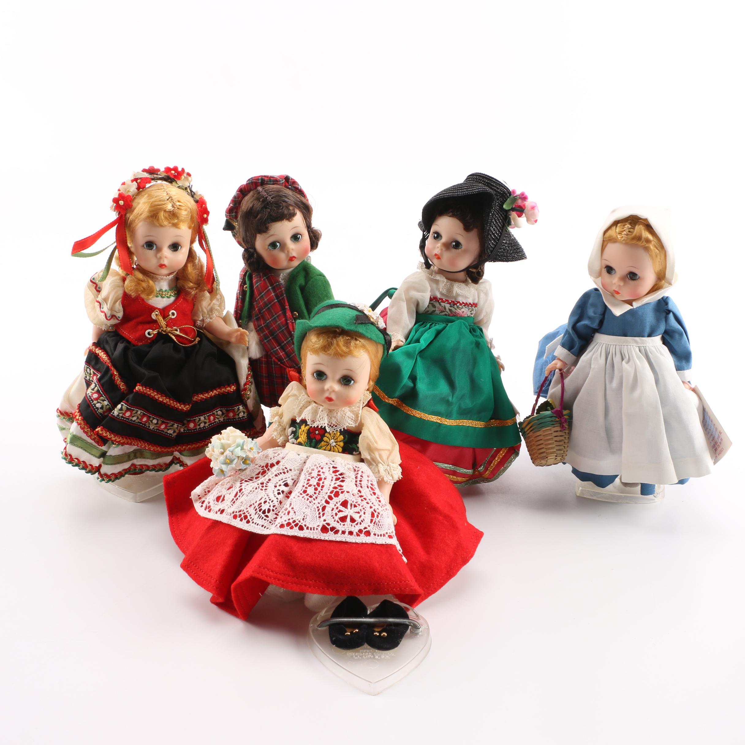 Vintage Madame Alexander "International Series" and "Colonial Girl" Dolls