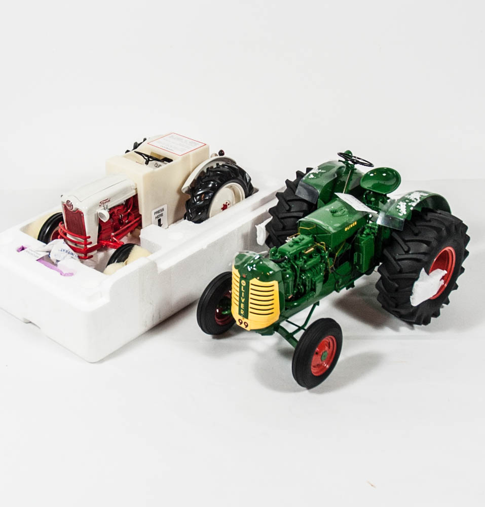 Franklin Mint Oliver Super 99 and 1953 Ford Jubillee Farm Die Cast Tractors