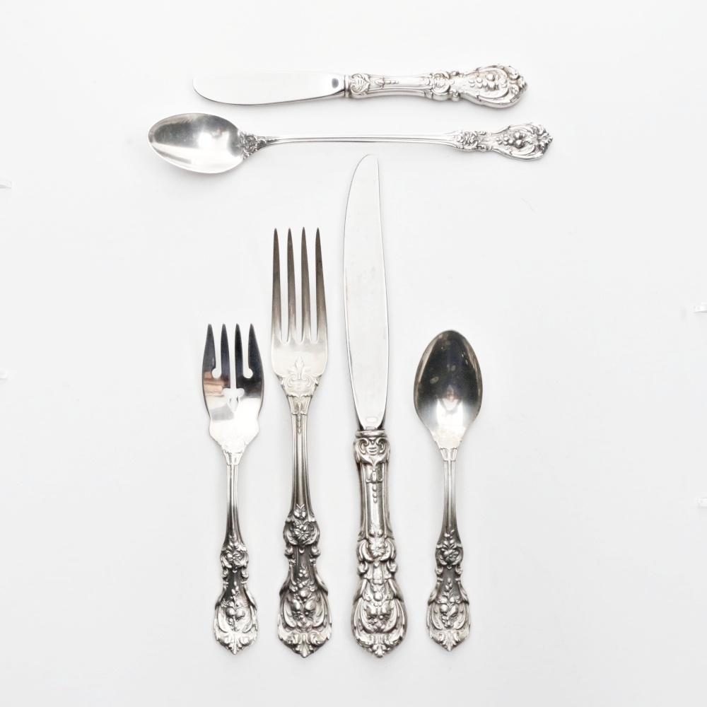52-Pieces of Sterling Silver Reed & Barton "Francis I" Flatware