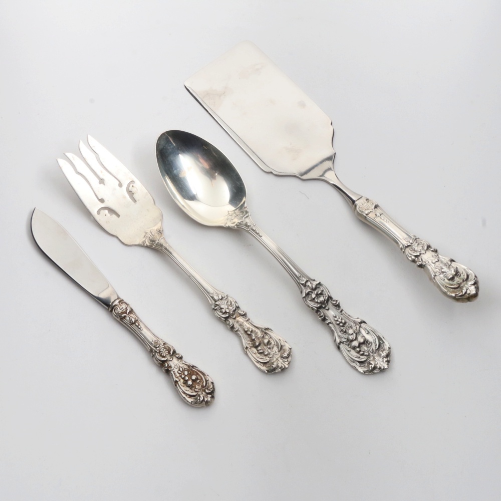 52-Pieces of Sterling Silver Reed & Barton "Francis I" Flatware