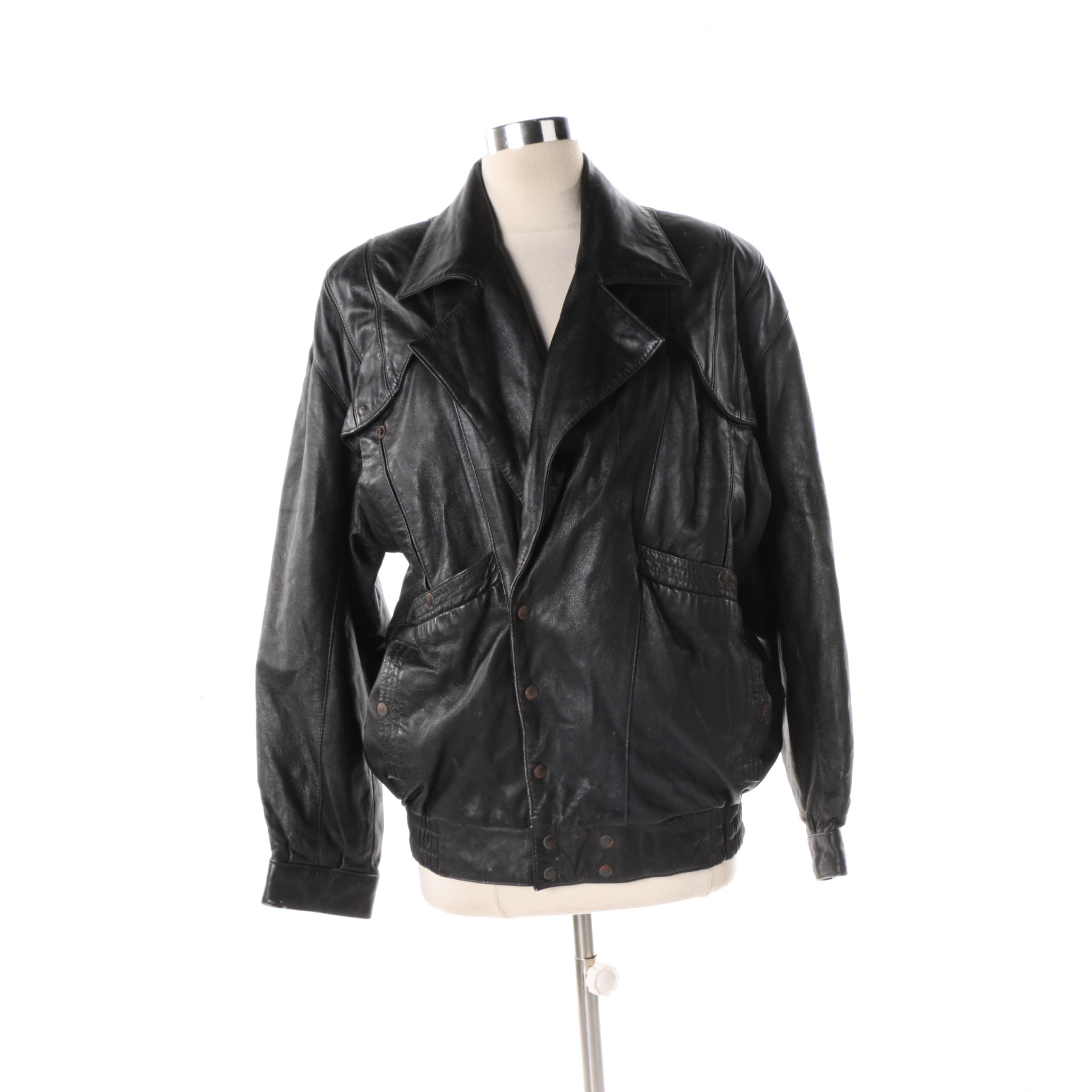 Men's Vintage Black Leather Jacket