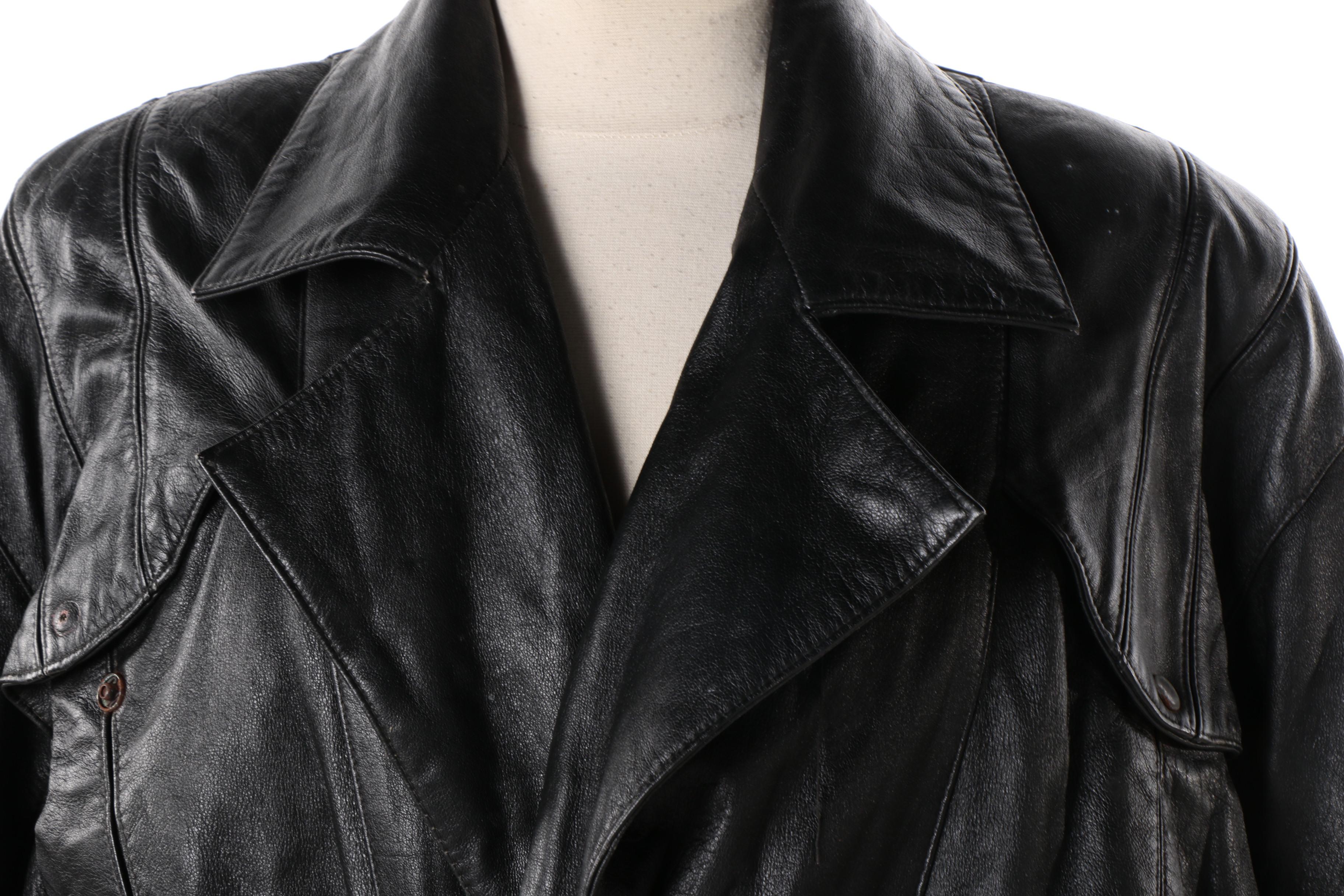 Men's Vintage Black Leather Jacket