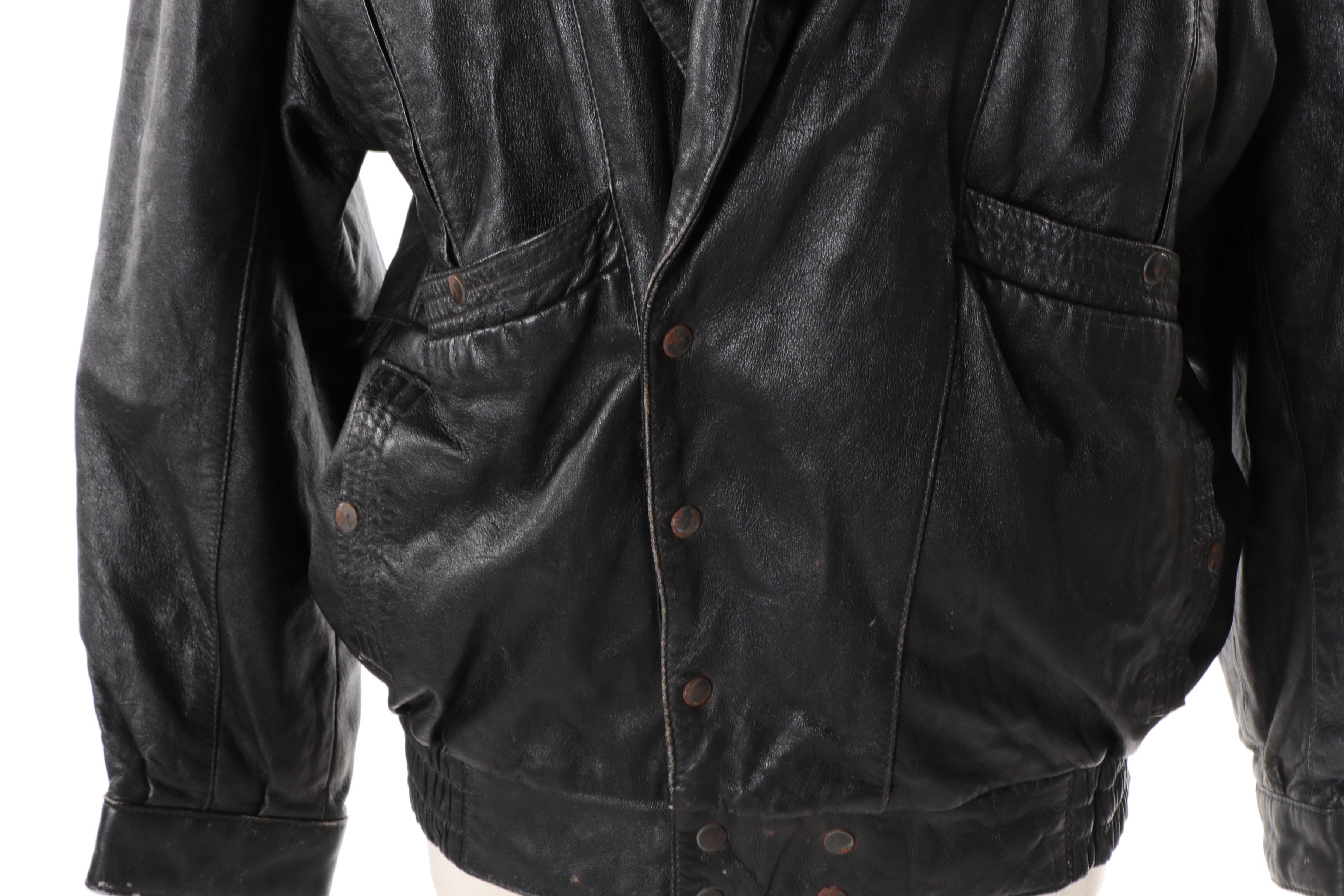 Men's Vintage Black Leather Jacket