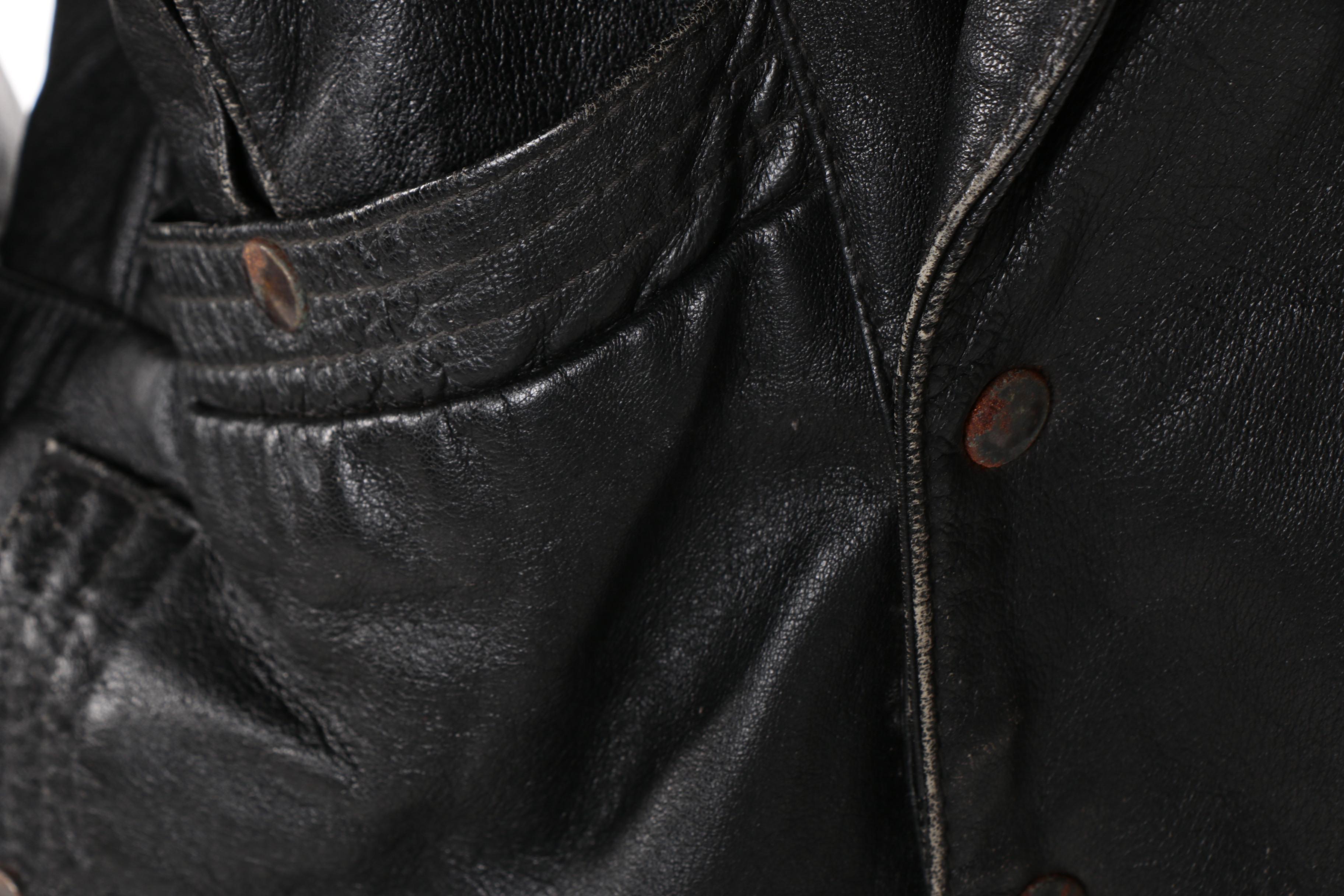 Men's Vintage Black Leather Jacket