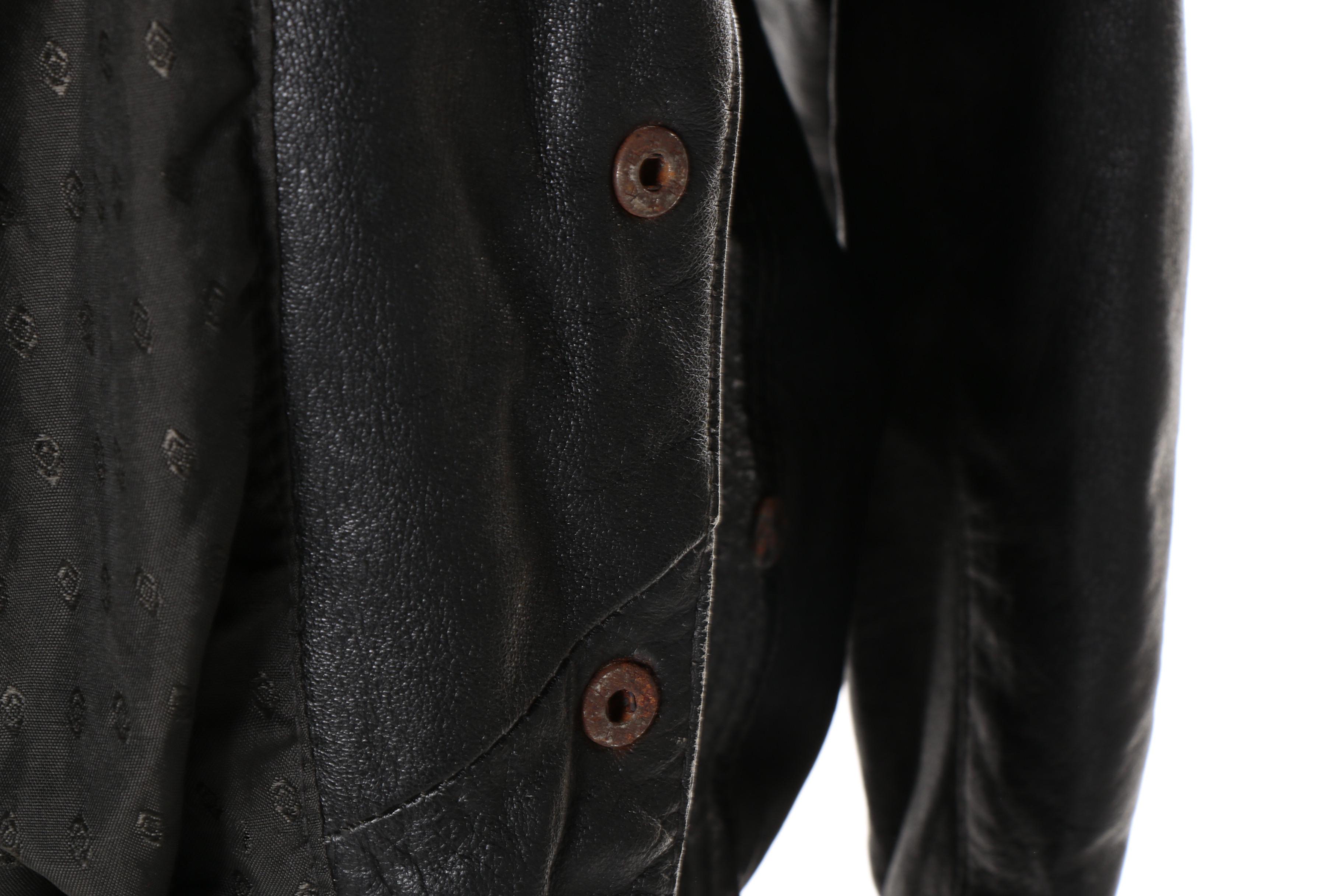 Men's Vintage Black Leather Jacket