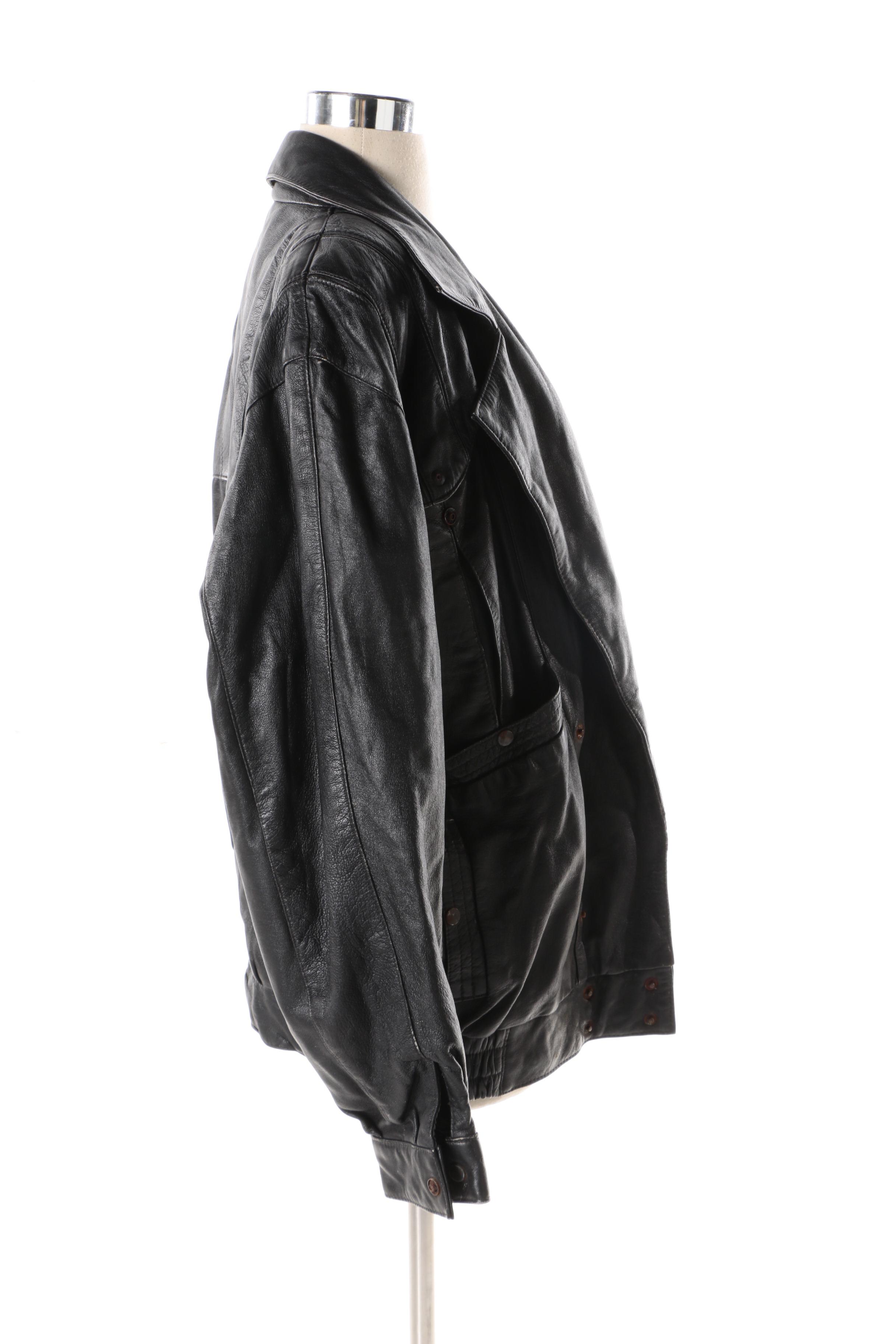 Men's Vintage Black Leather Jacket