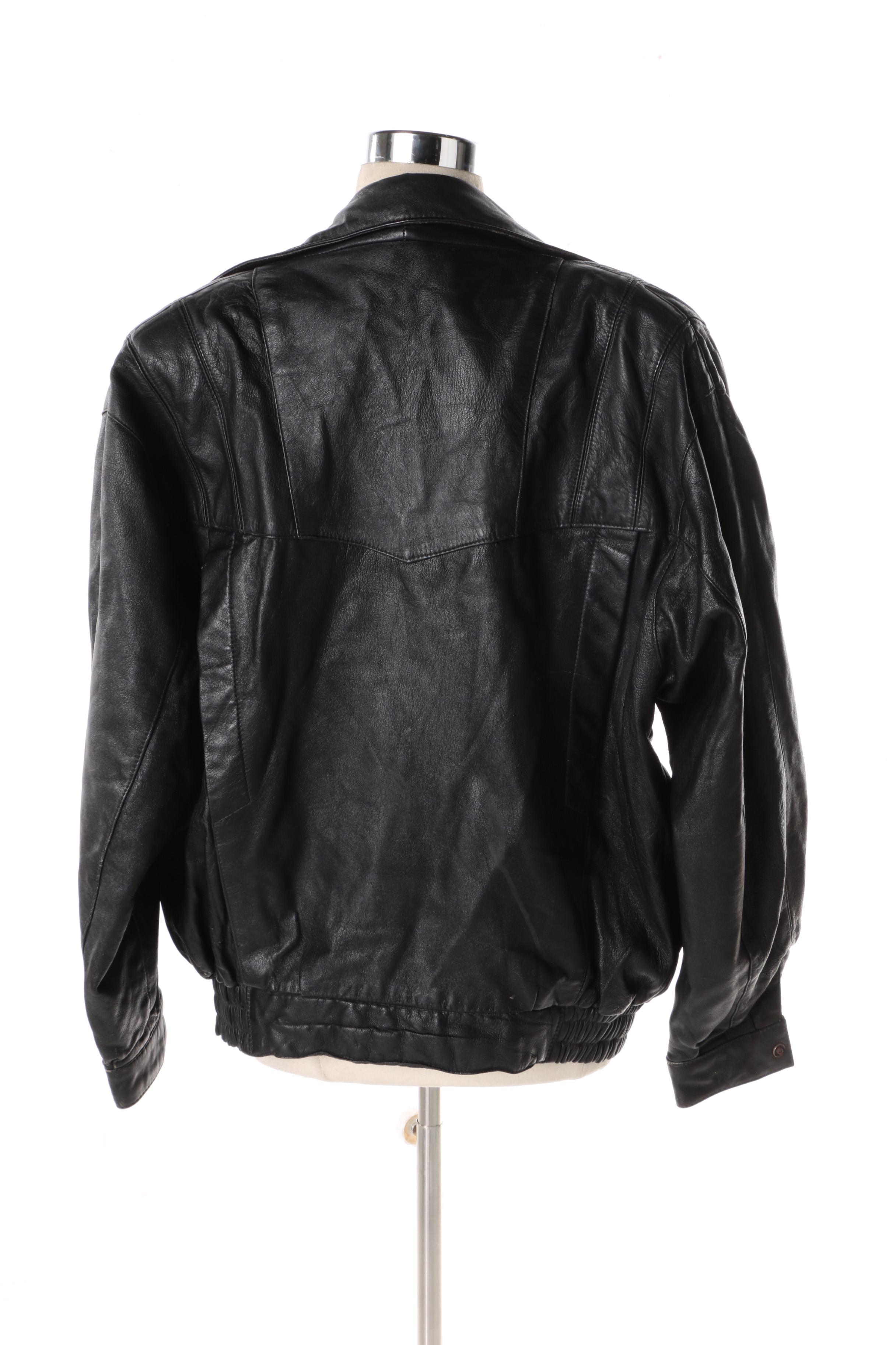 Men's Vintage Black Leather Jacket
