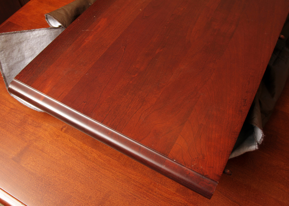 Federal Style Cherry Dining Room Table and Six Queen Anne Style Chairs