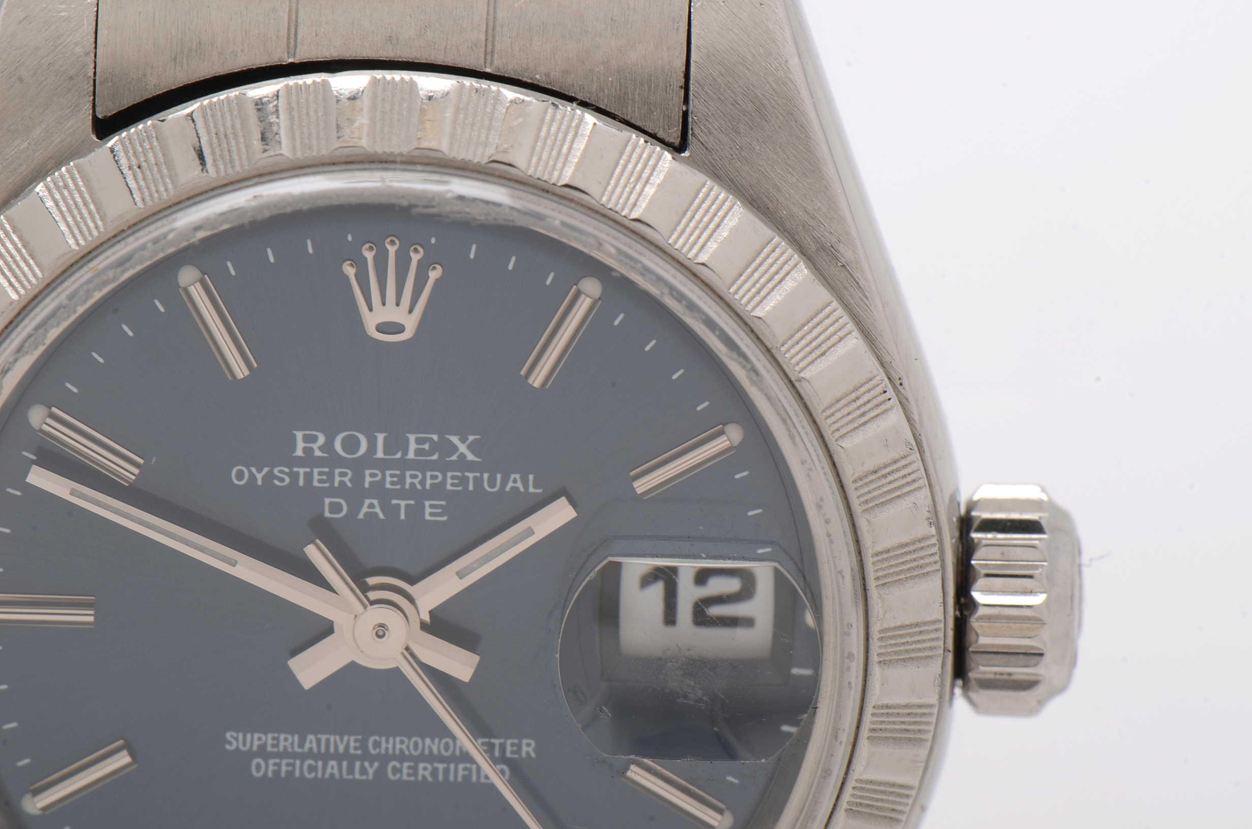 Rolex Oyster Perpetual Date Blue Dial Stainless Steel 26MM Automatic Watch