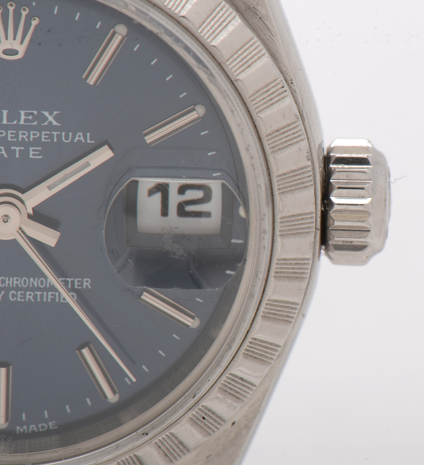 Rolex Oyster Perpetual Date Blue Dial Stainless Steel 26MM Automatic Watch