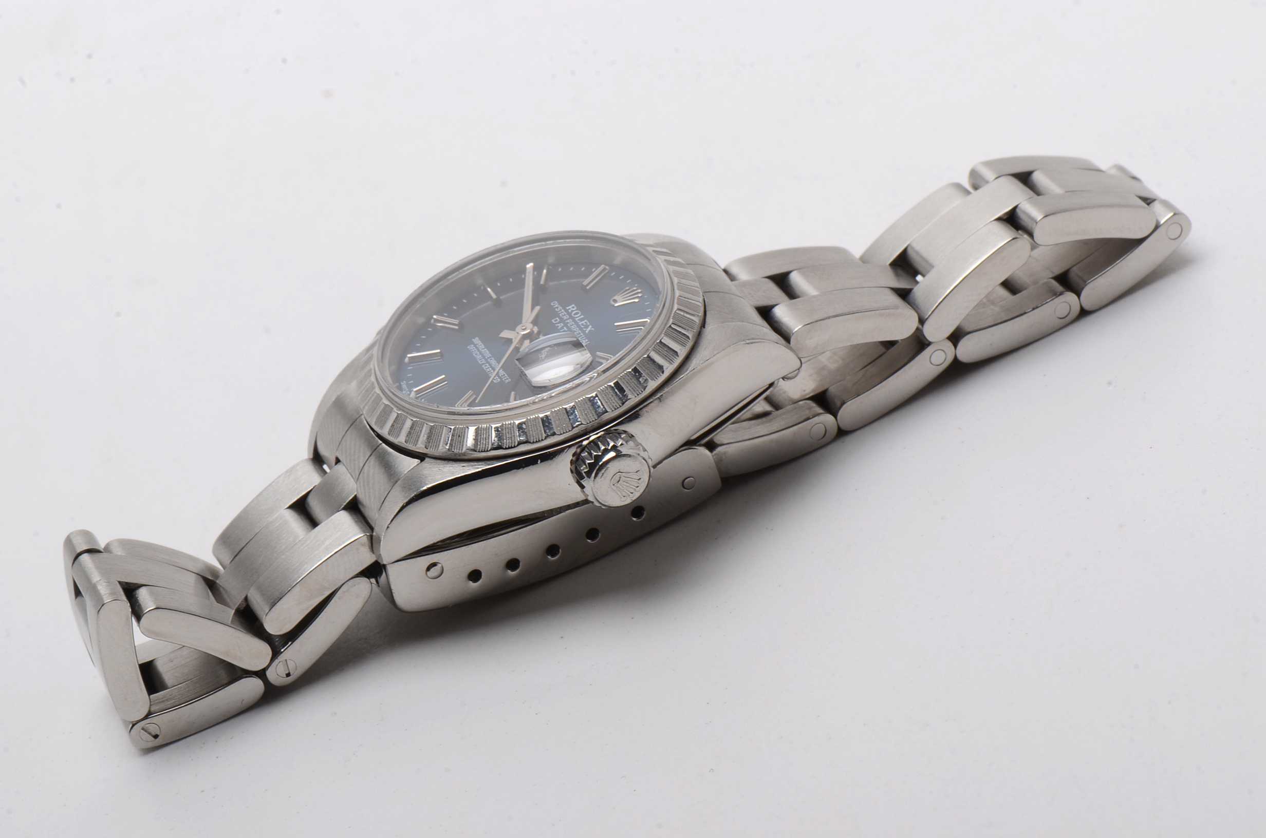 Rolex Oyster Perpetual Date Blue Dial Stainless Steel 26MM Automatic Watch