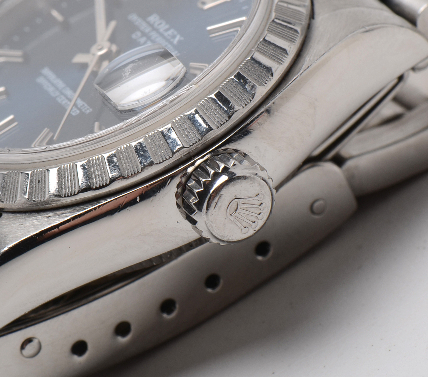 Rolex Oyster Perpetual Date Blue Dial Stainless Steel 26MM Automatic Watch