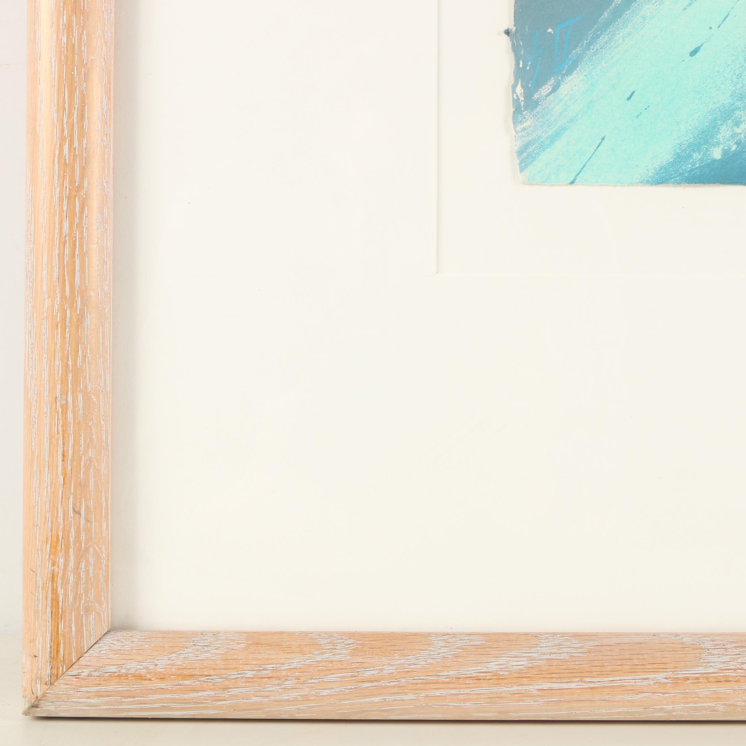 Boraman Gouache Painting on Paper of Abstract Composition