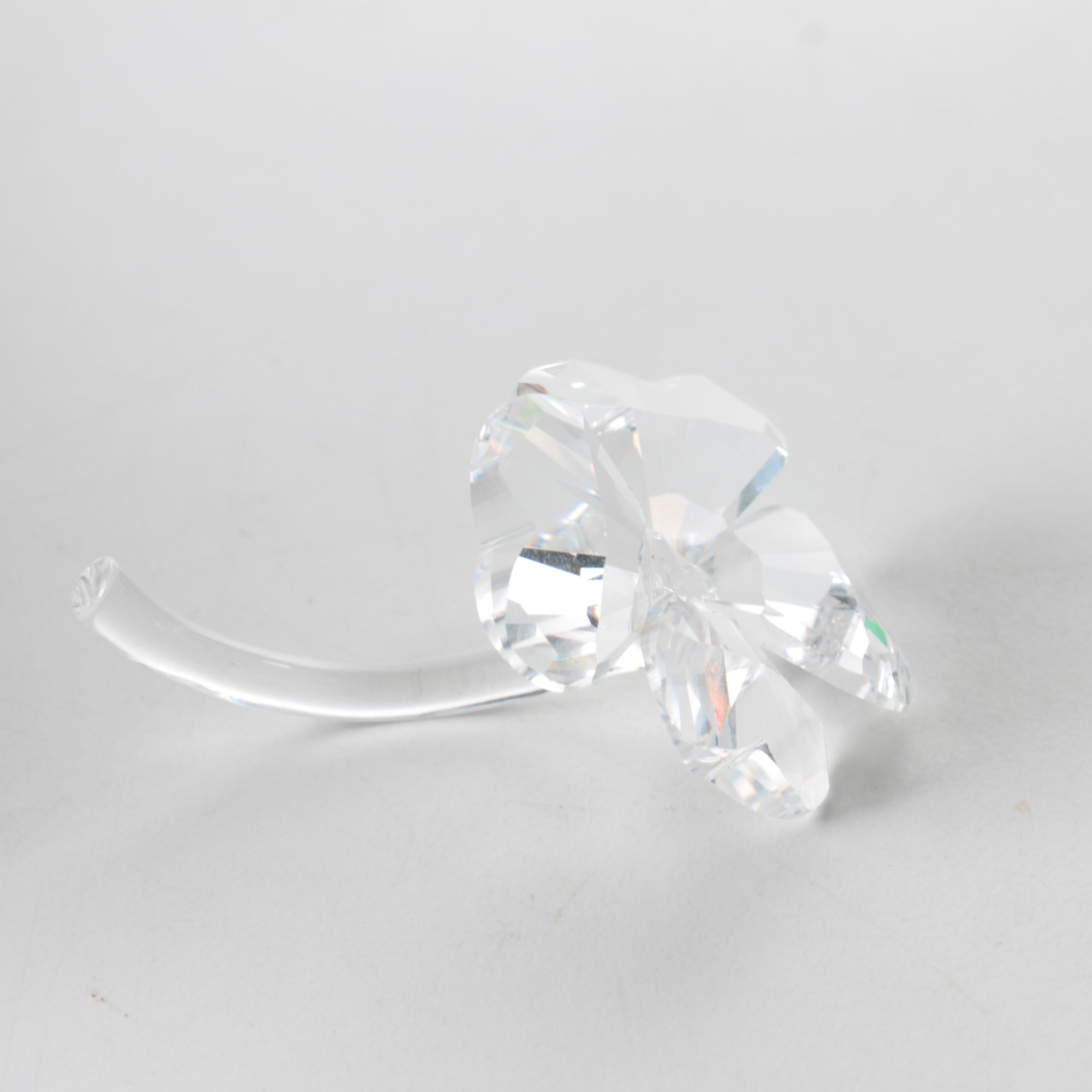 Frabel Glass Dogwood Branch with Frosted Blossoms