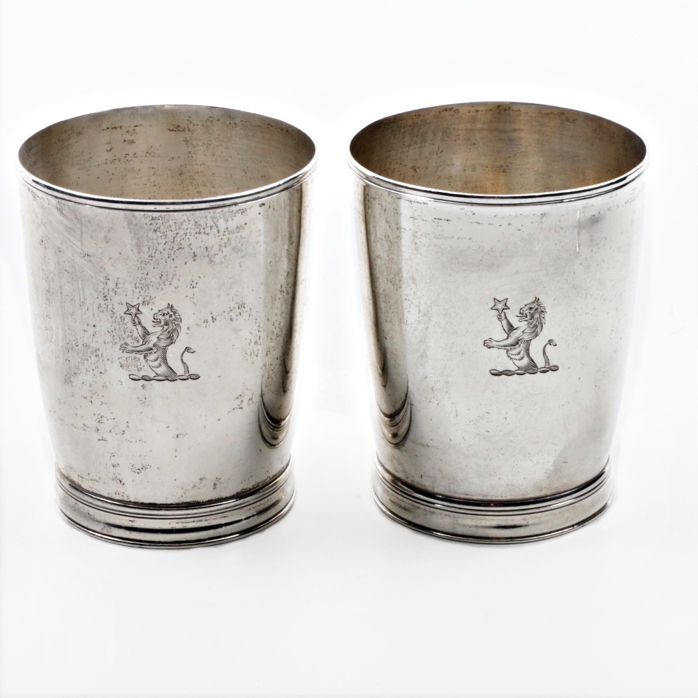 Pair of Antique Howard & Co., New York Sterling Silver Mint Julep Cups