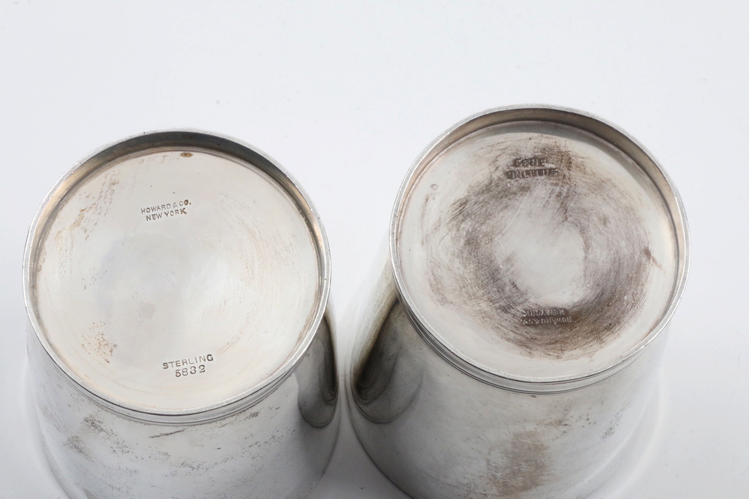 Pair of Antique Howard & Co., New York Sterling Silver Mint Julep Cups