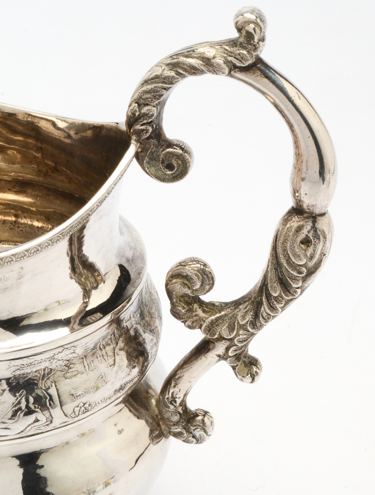 Antique  J.W. Forbes Sterling Silver Pitcher