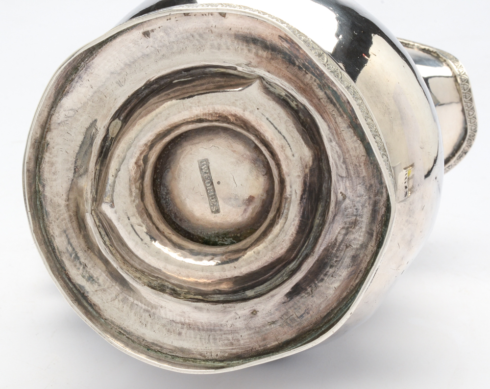 Antique  J.W. Forbes Sterling Silver Pitcher