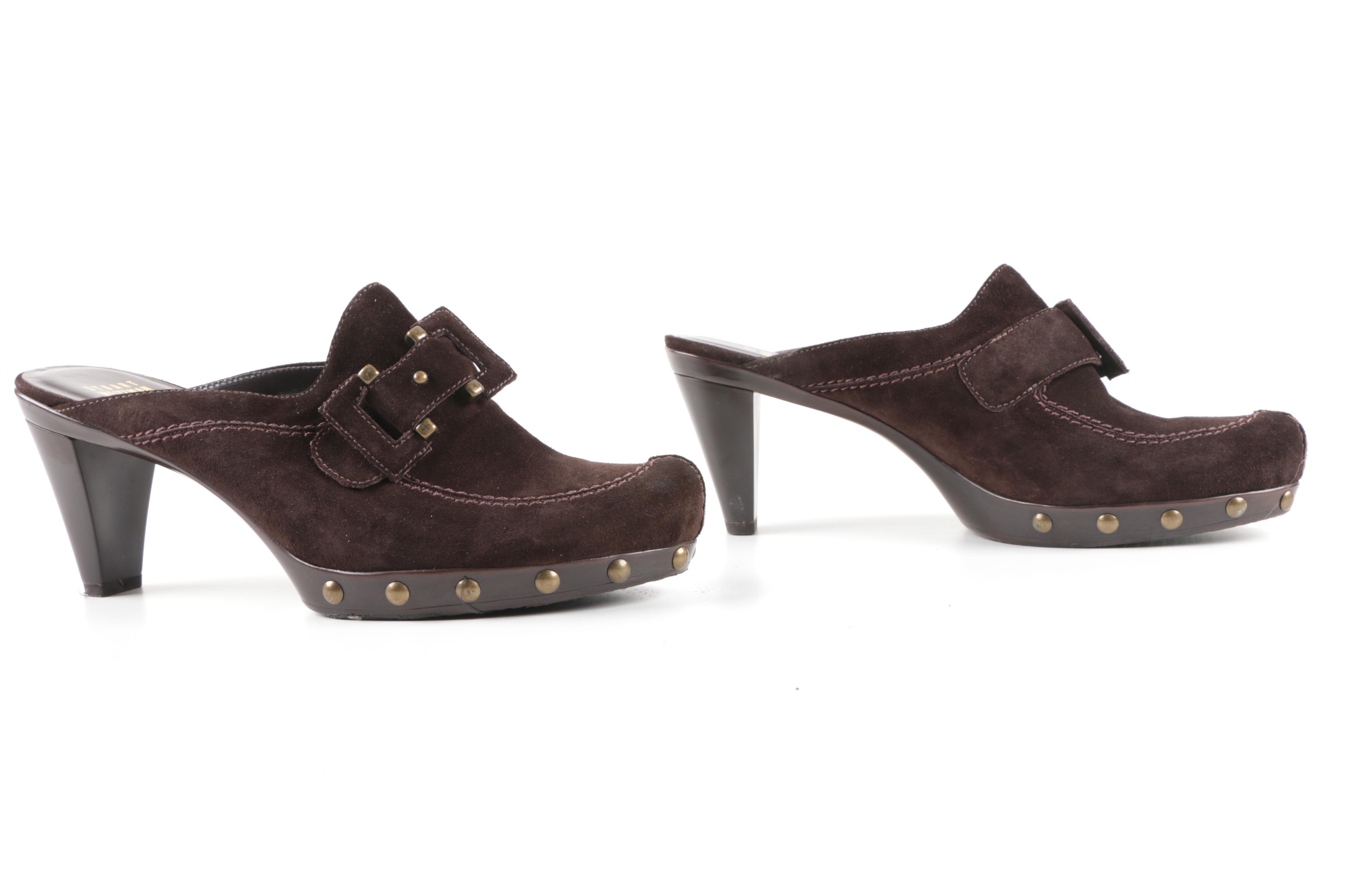 Stuart Weitzman Suede Mules