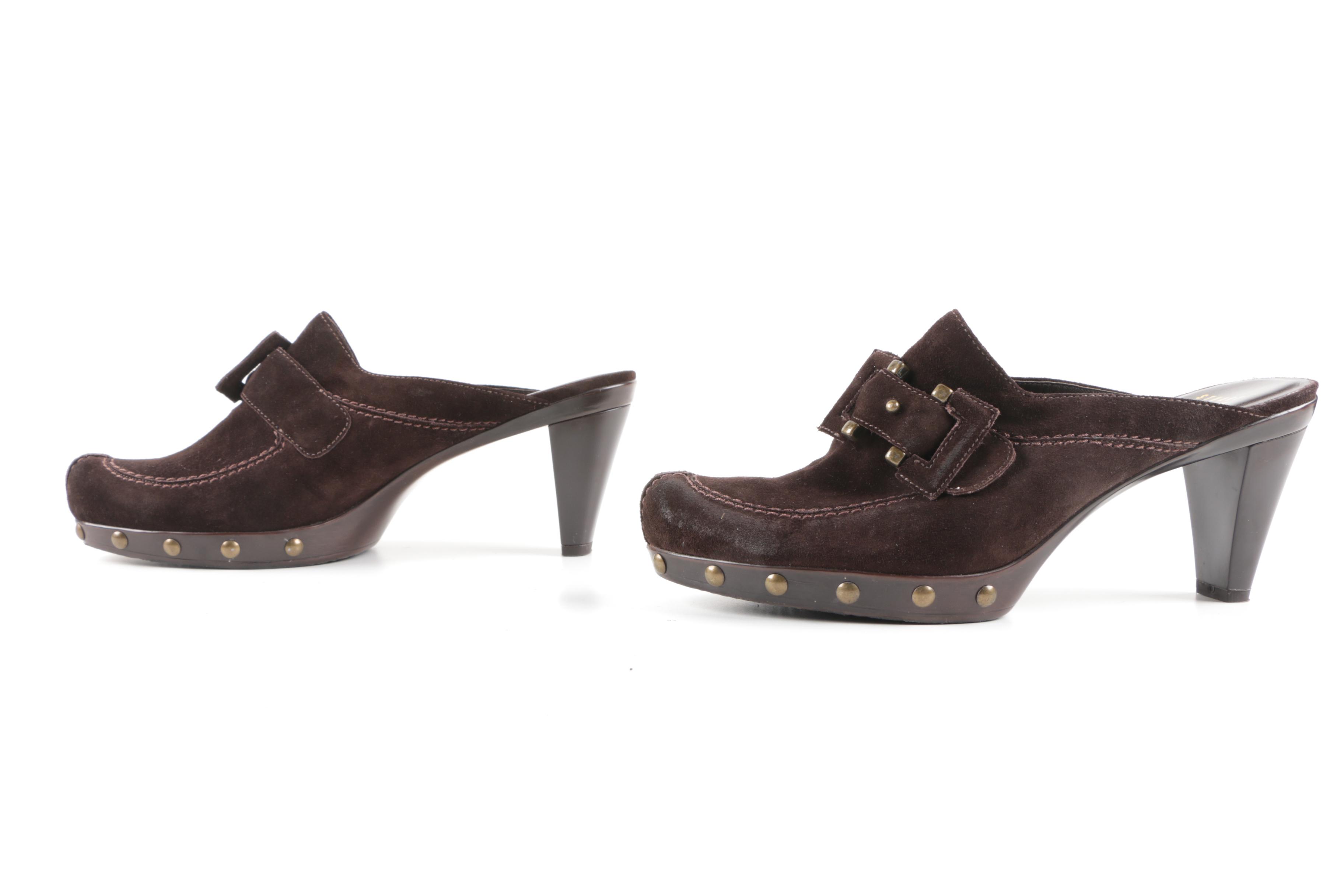 Stuart Weitzman Suede Mules