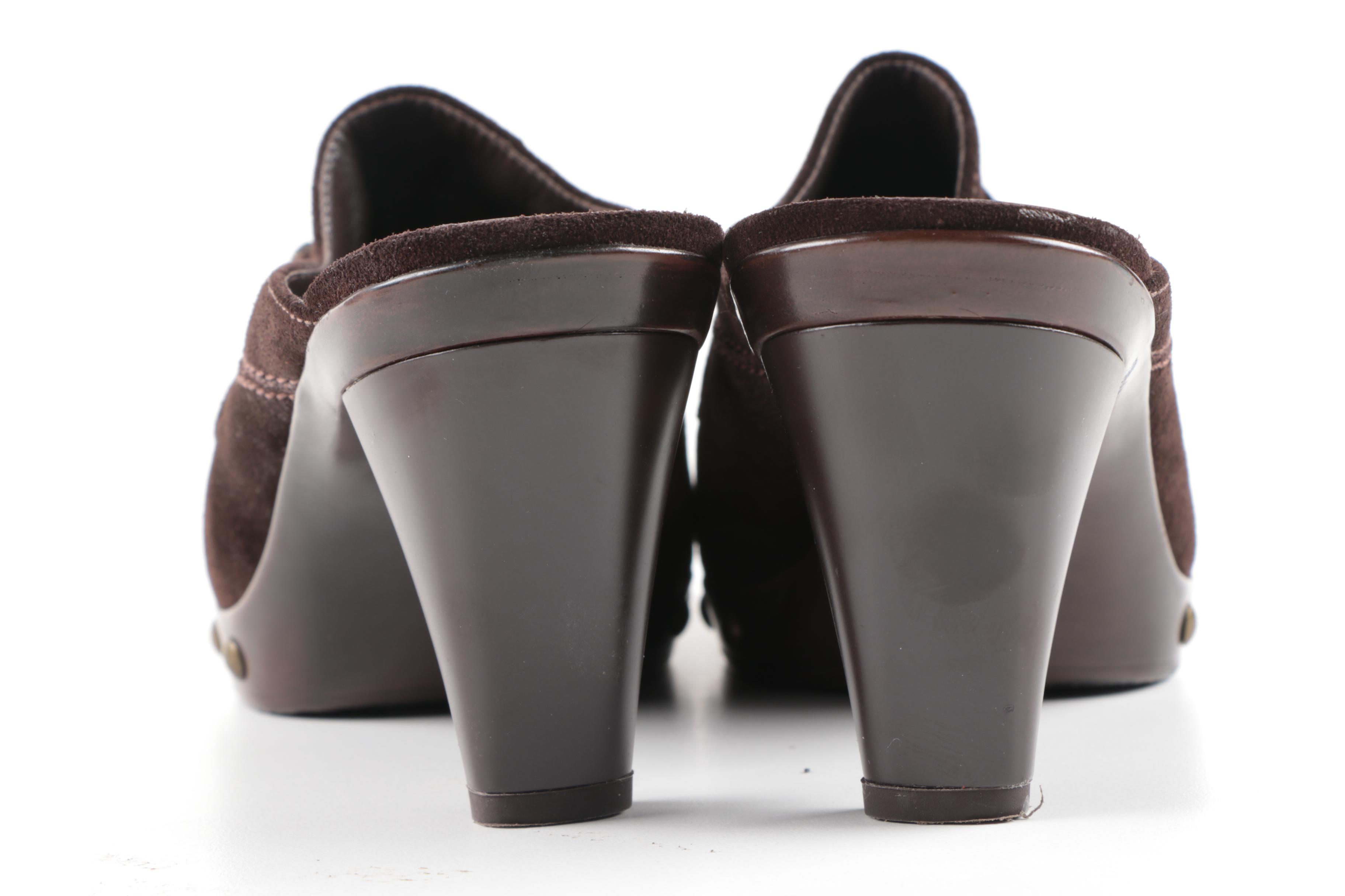 Stuart Weitzman Suede Mules