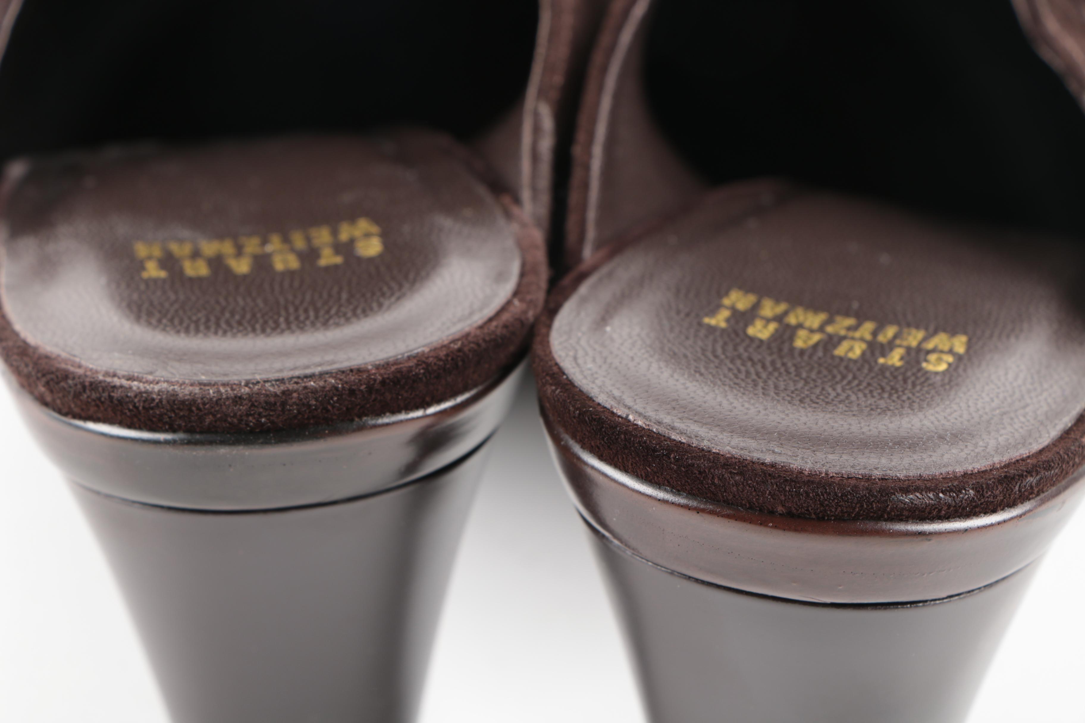 Stuart Weitzman Suede Mules