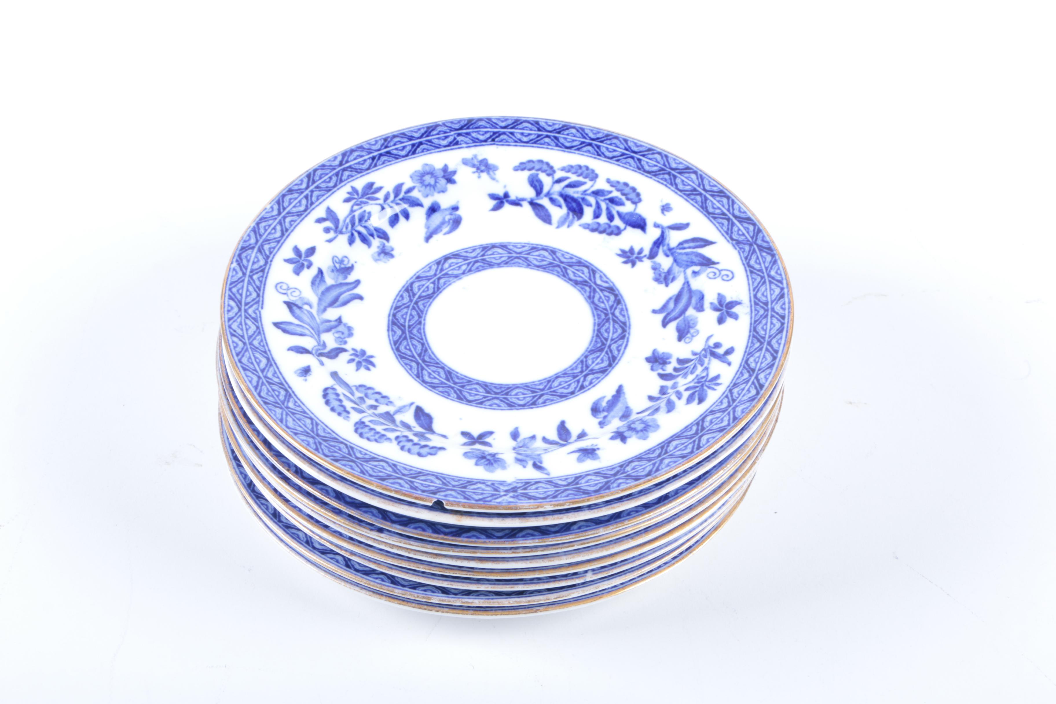 Blue & White Floral Dinner and Salad Plates
